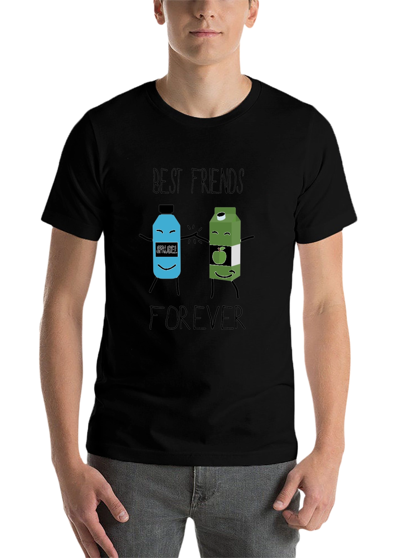 Black Best Friends Forever T-Shirt view 7