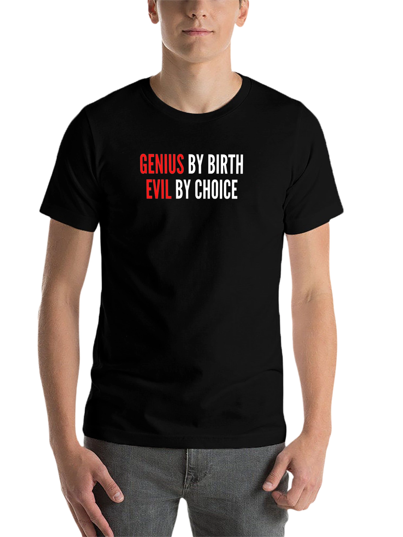 Black Genius By Birth, Evil By Choice Graphic Tee view 7