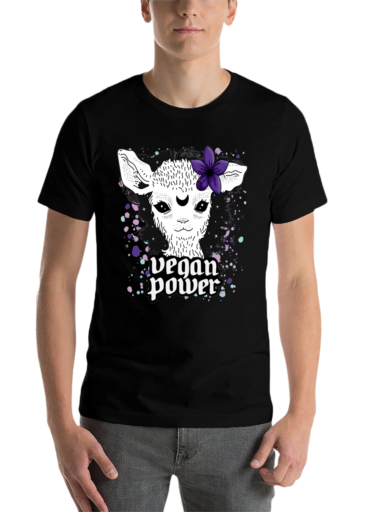 Vegan Power Llama Tee - Cute Animal Lover Shirt - 7