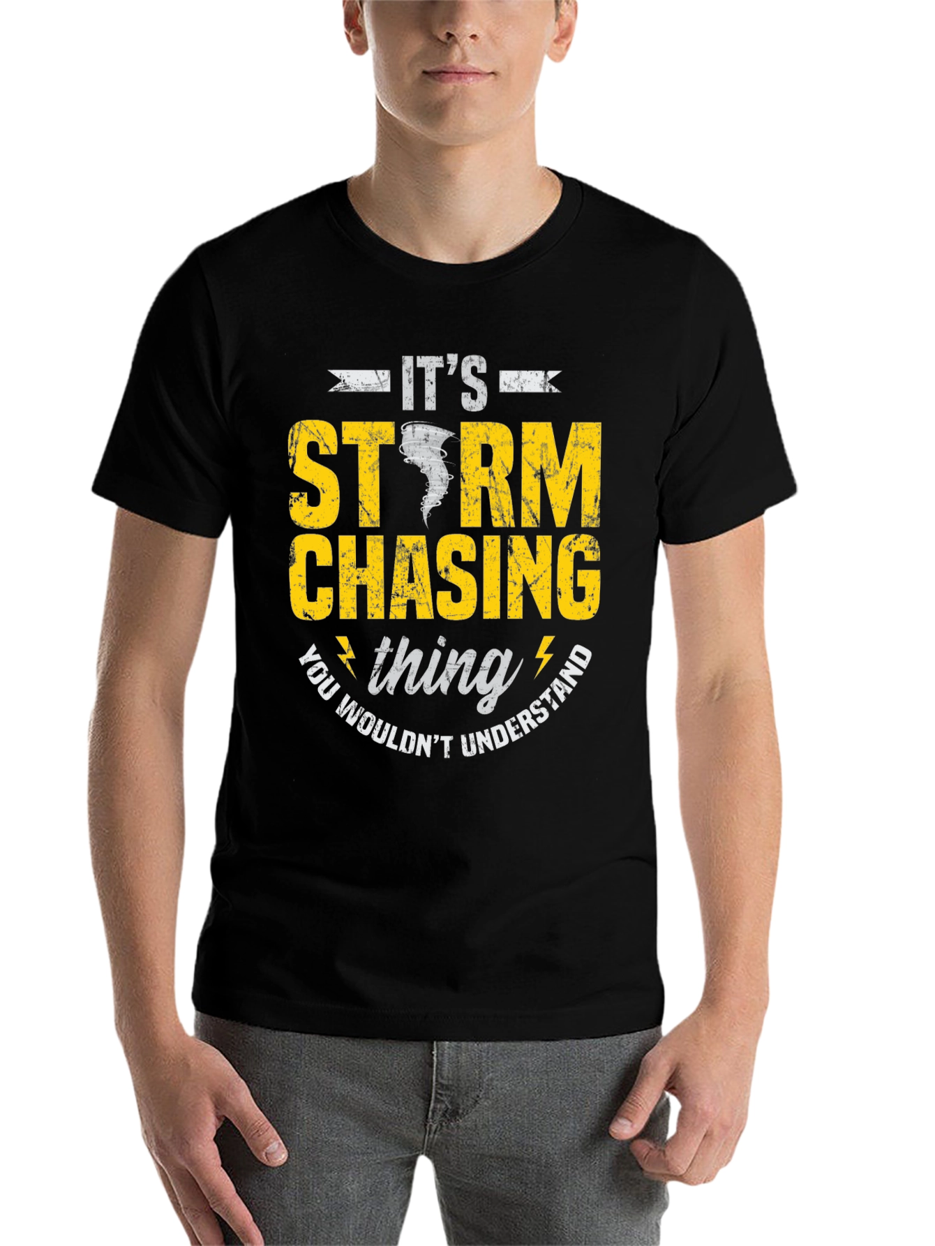 Black Storm Chasing T-Shirt view 7