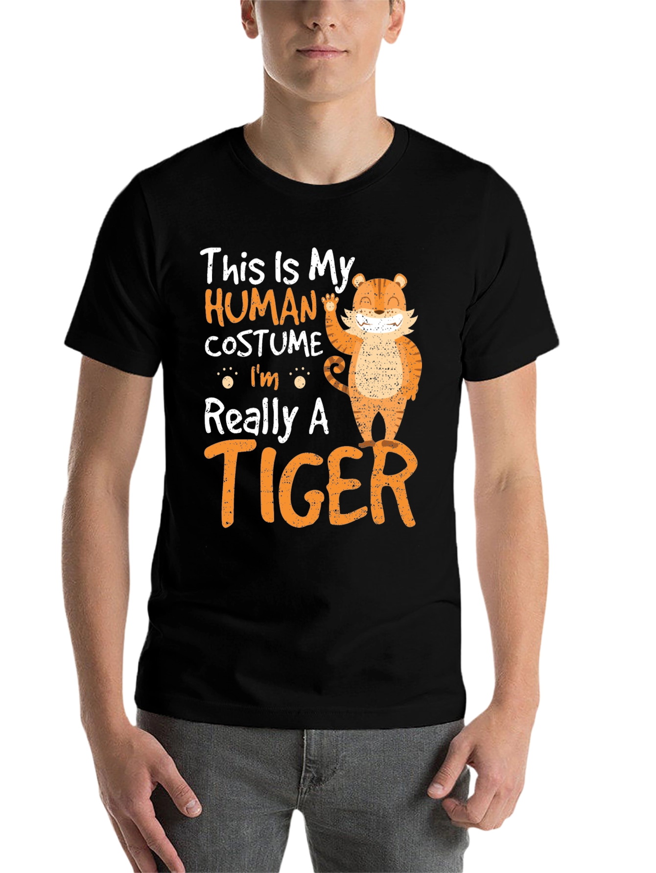 Black Human Costume Tiger T-Shirt view 7