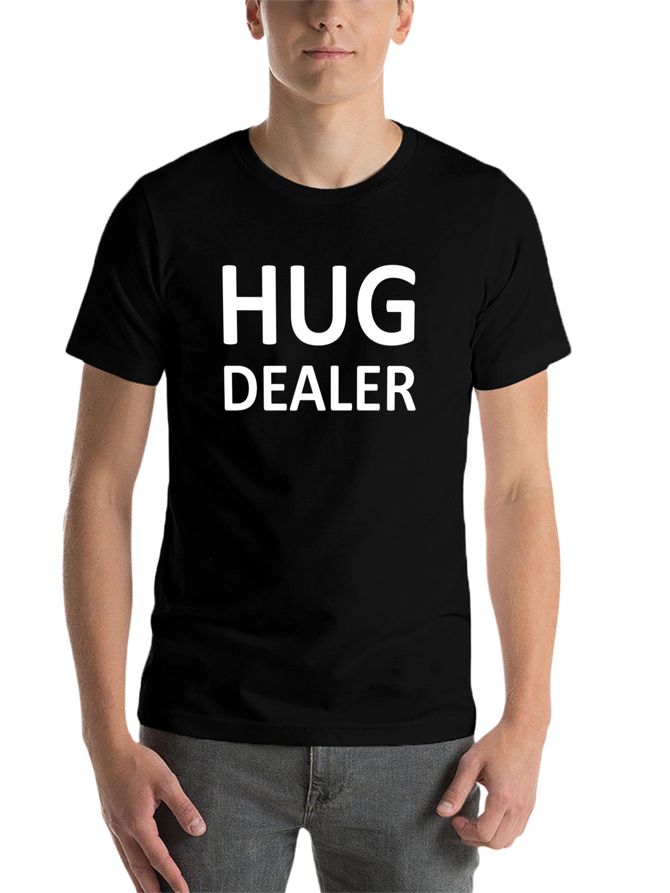 Black Hug Dealer T-Shirt - Comfort & Humor view 7