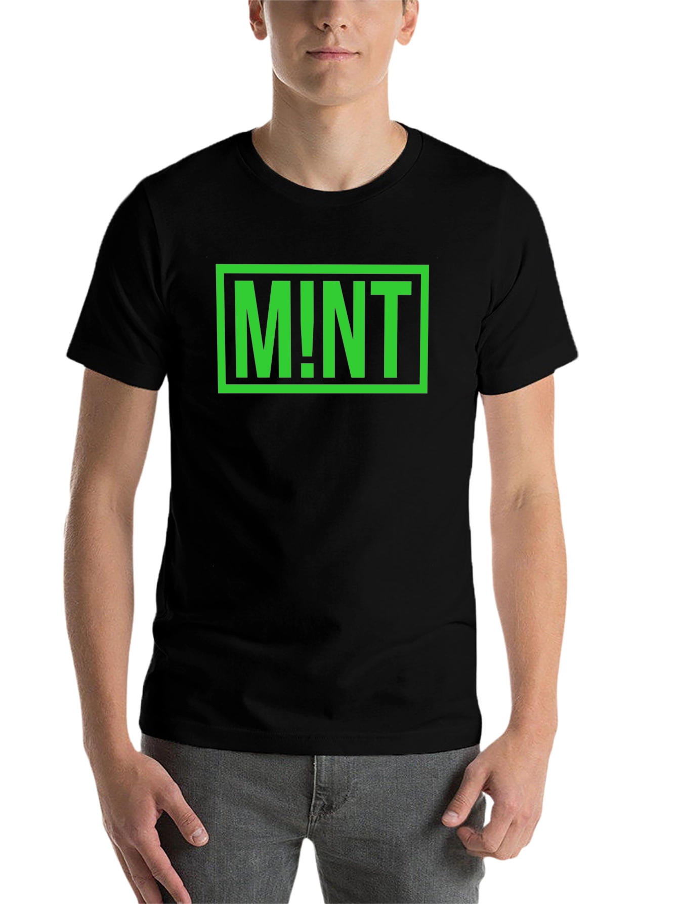 Black Mint Graphic Print Black Cotton T-Shirt view 7