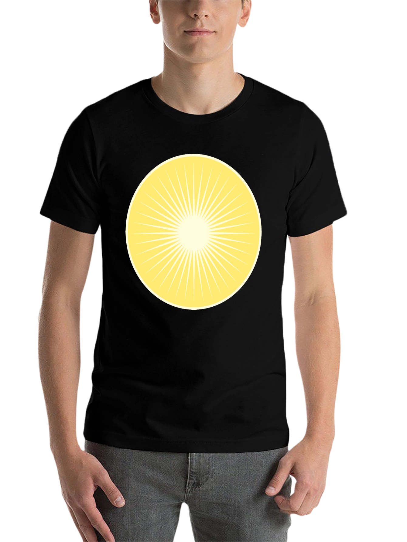 Black Radiant Sunburst Graphic Tee - Classic Black view 7