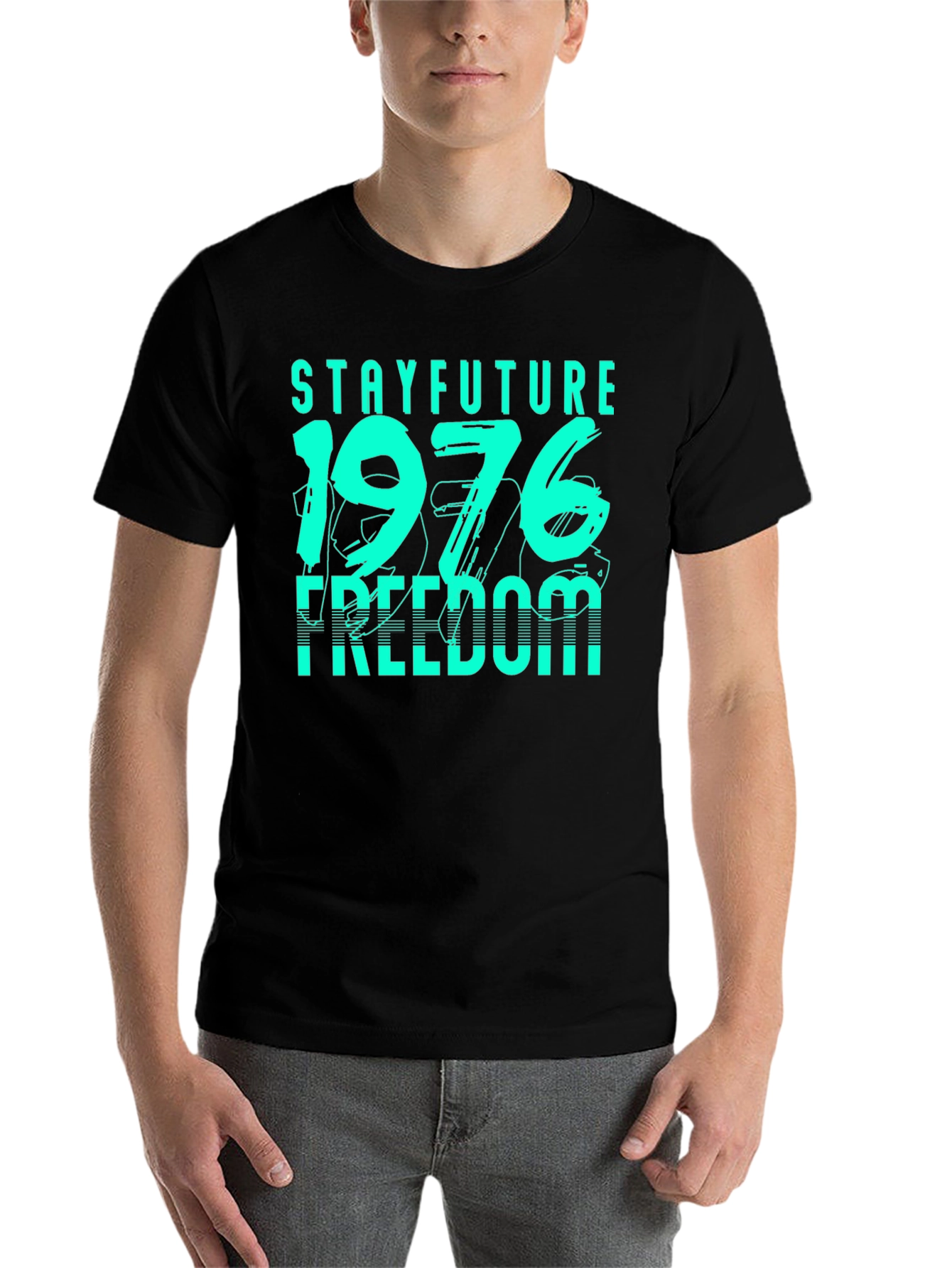Black Stay Future 1976 Freedom Graphic Tee view 7