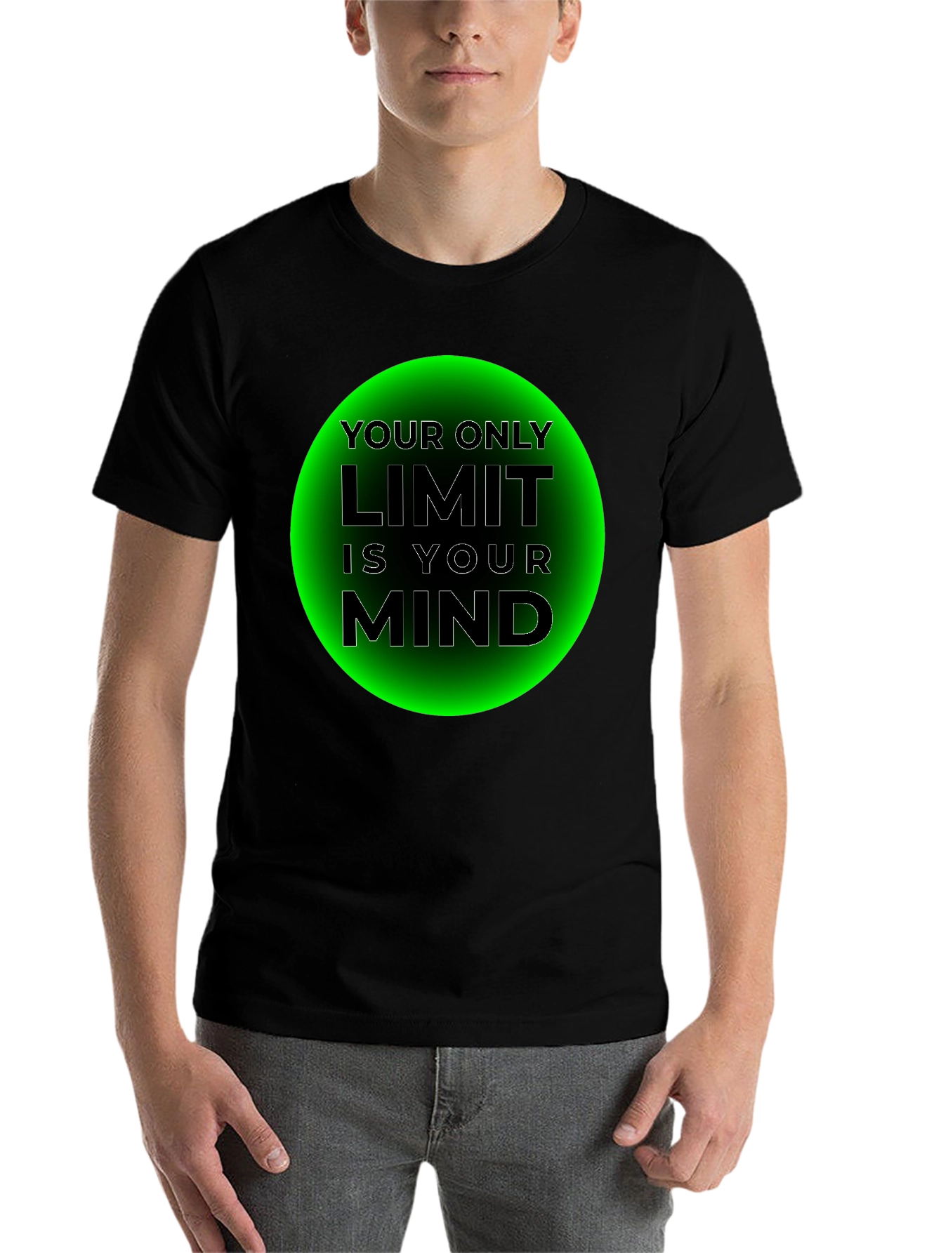 Black Limit is Your Mind Graphic T-Shirt view 7