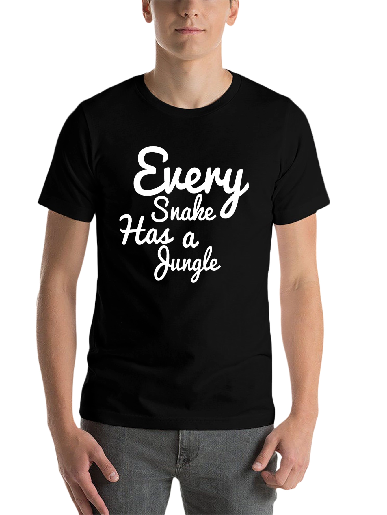 Black Every Snake Has A Jungle Graphic T-Shirt view 7