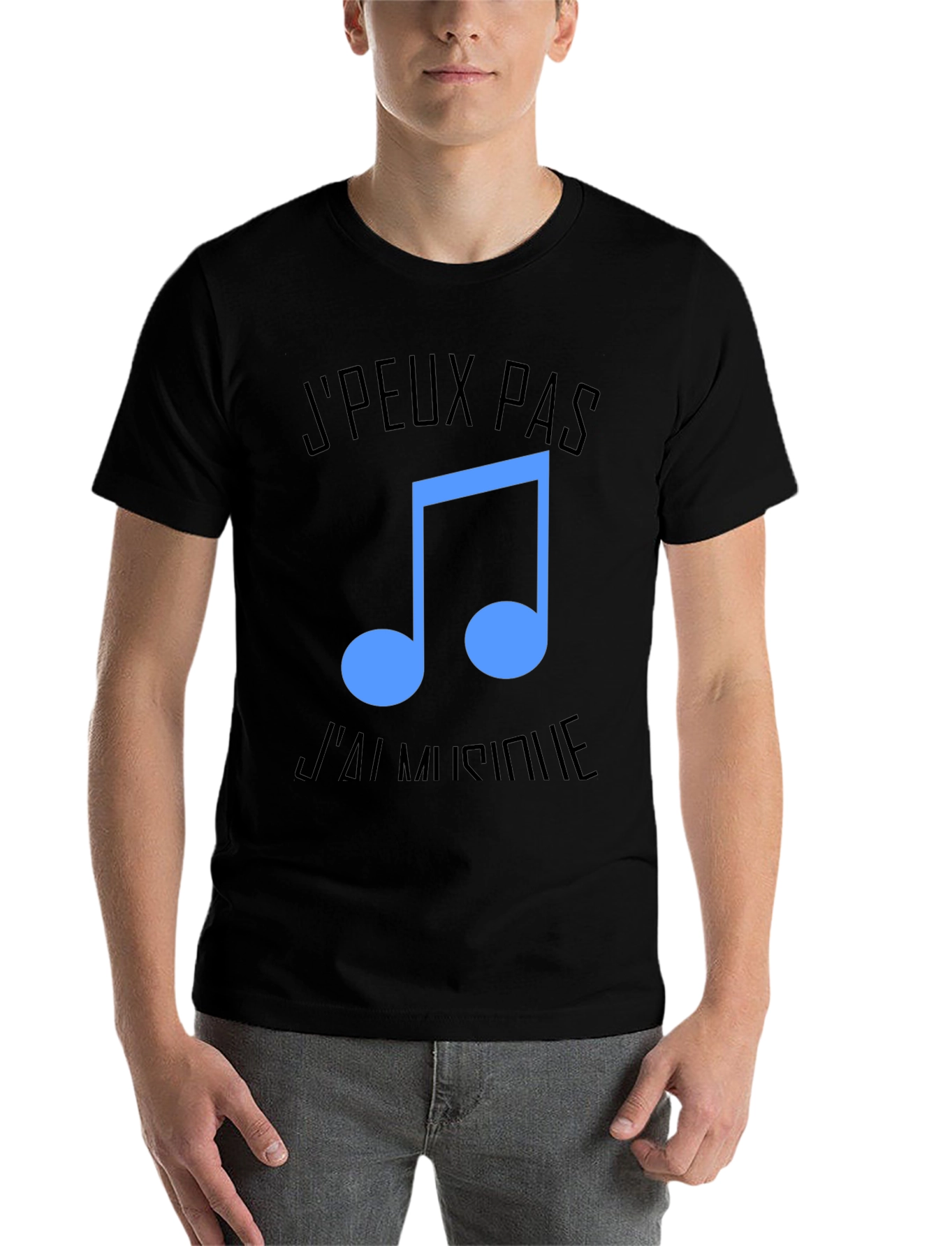 Black Music Lover Tee: "J'Peux Pas, J'ai Musique" view 7