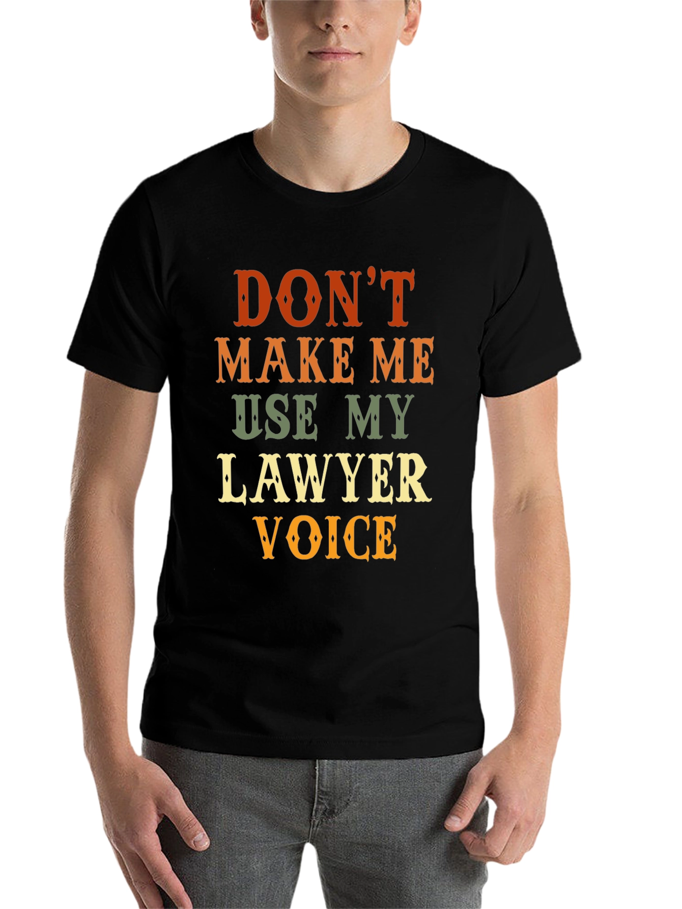 Black Lawyer Voice Novelty Graphic T-Shirt view 7
