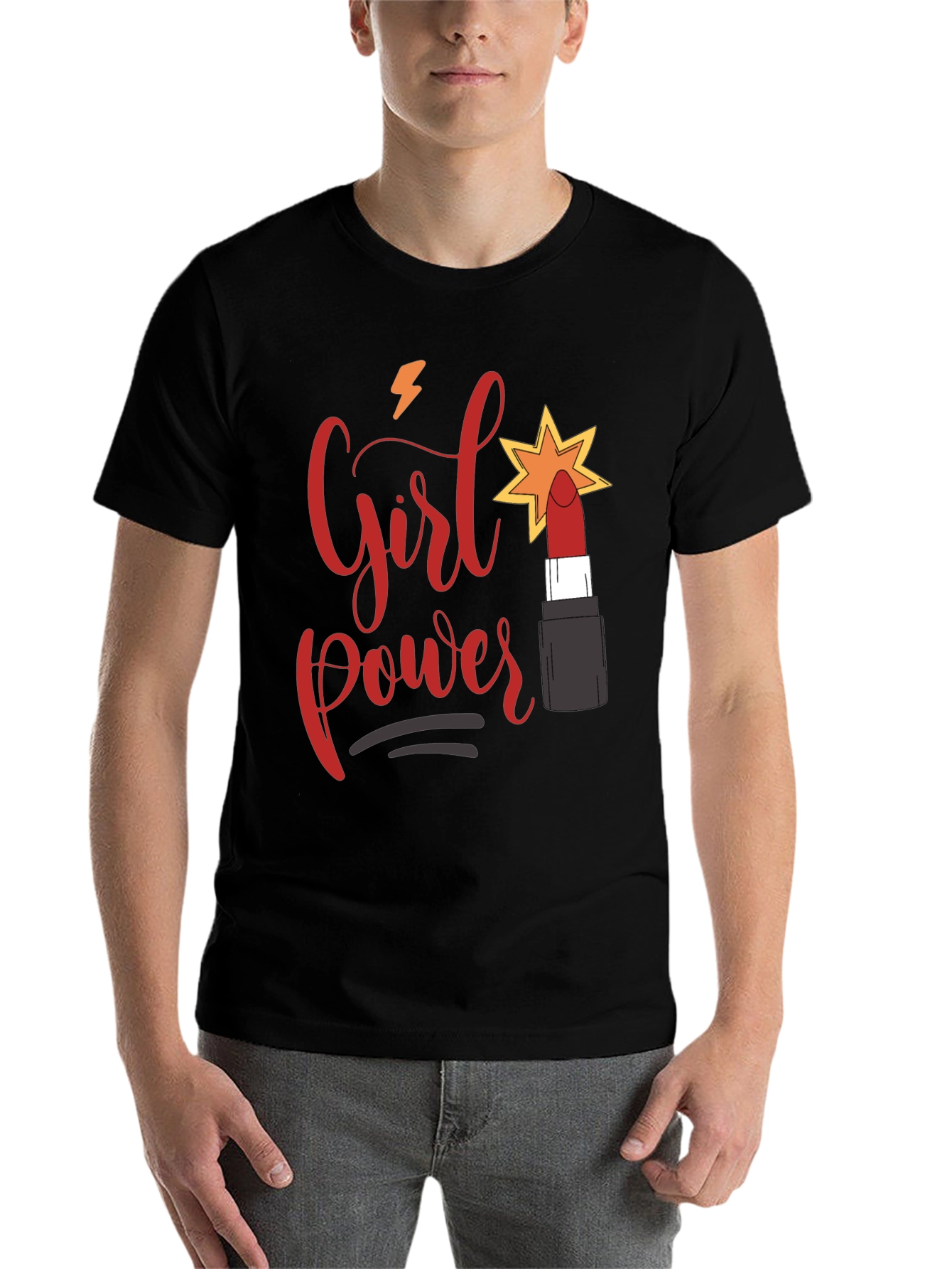 Black Girl Power Lipstick Graphic Tee view 7
