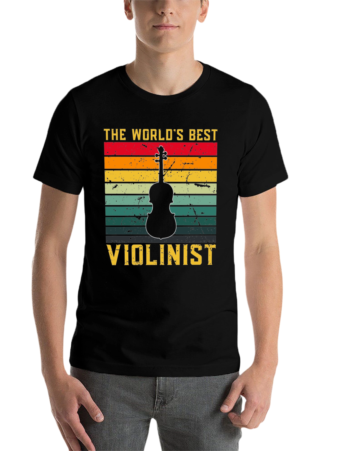 Black World's Best Violinist Graphic Tee view 7