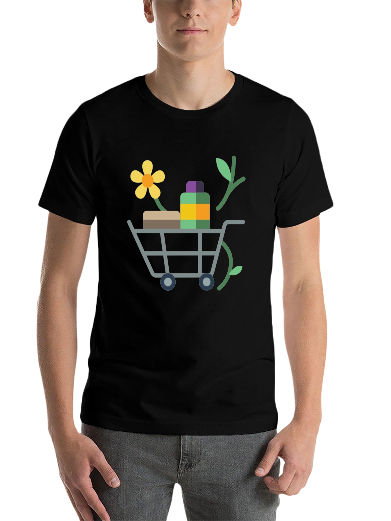 Eco-Friendly Shopping Cart Graphic Tee - 7