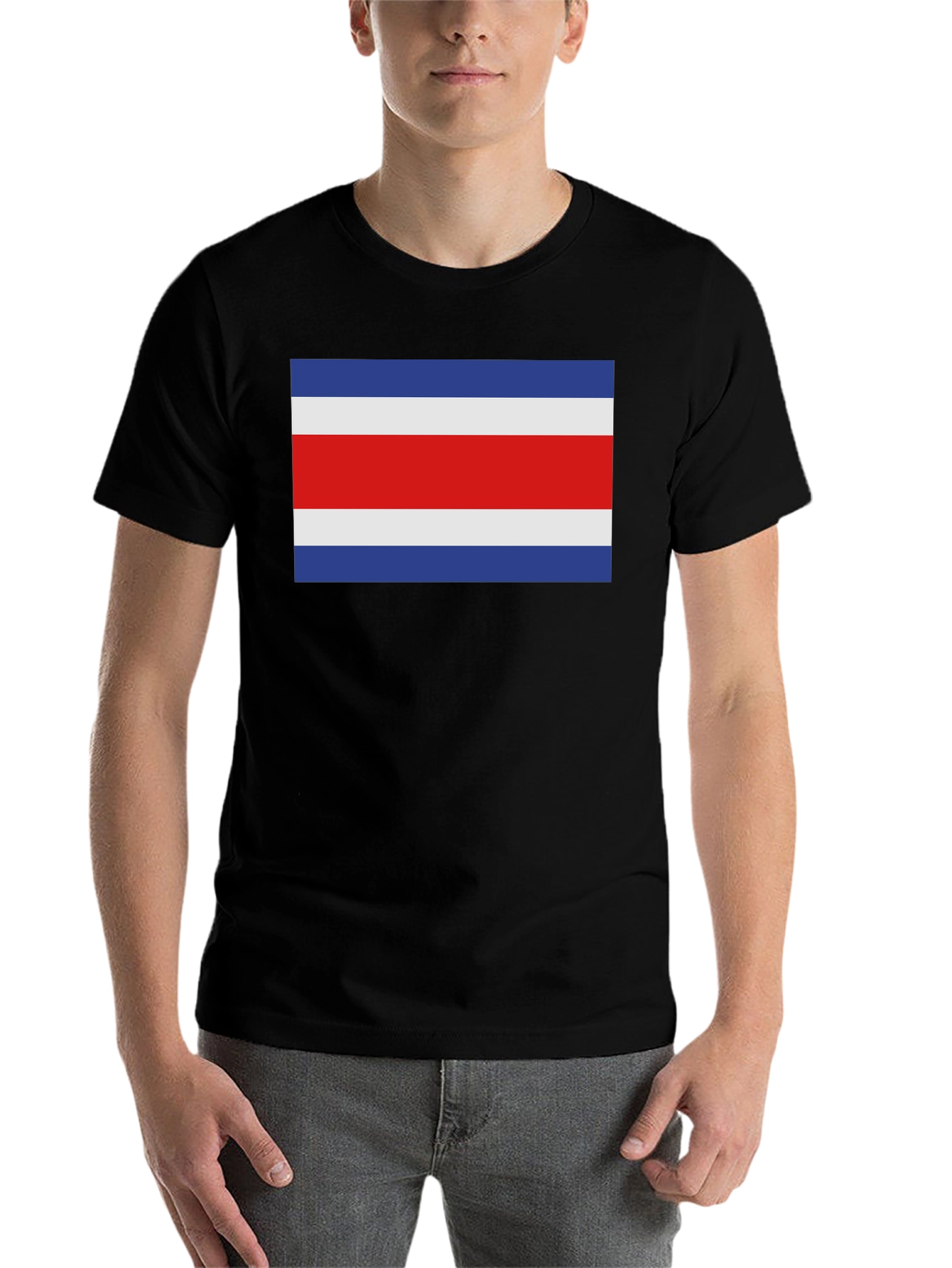 Black Costa Rica Flag T-Shirt - Show Your Pride! view 7