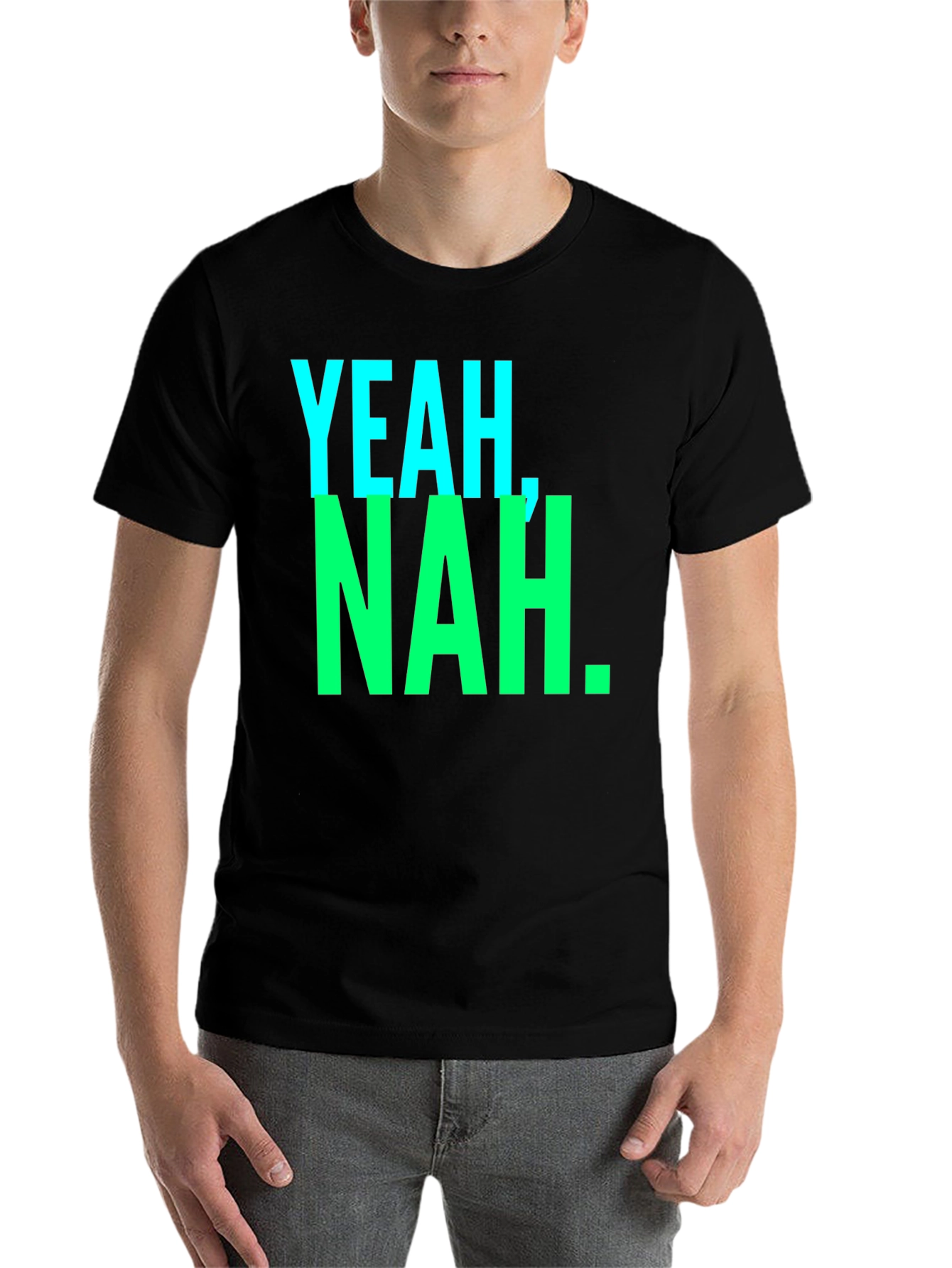 Black Yeah, Nah. Graphic Tee - Casual Style view 7