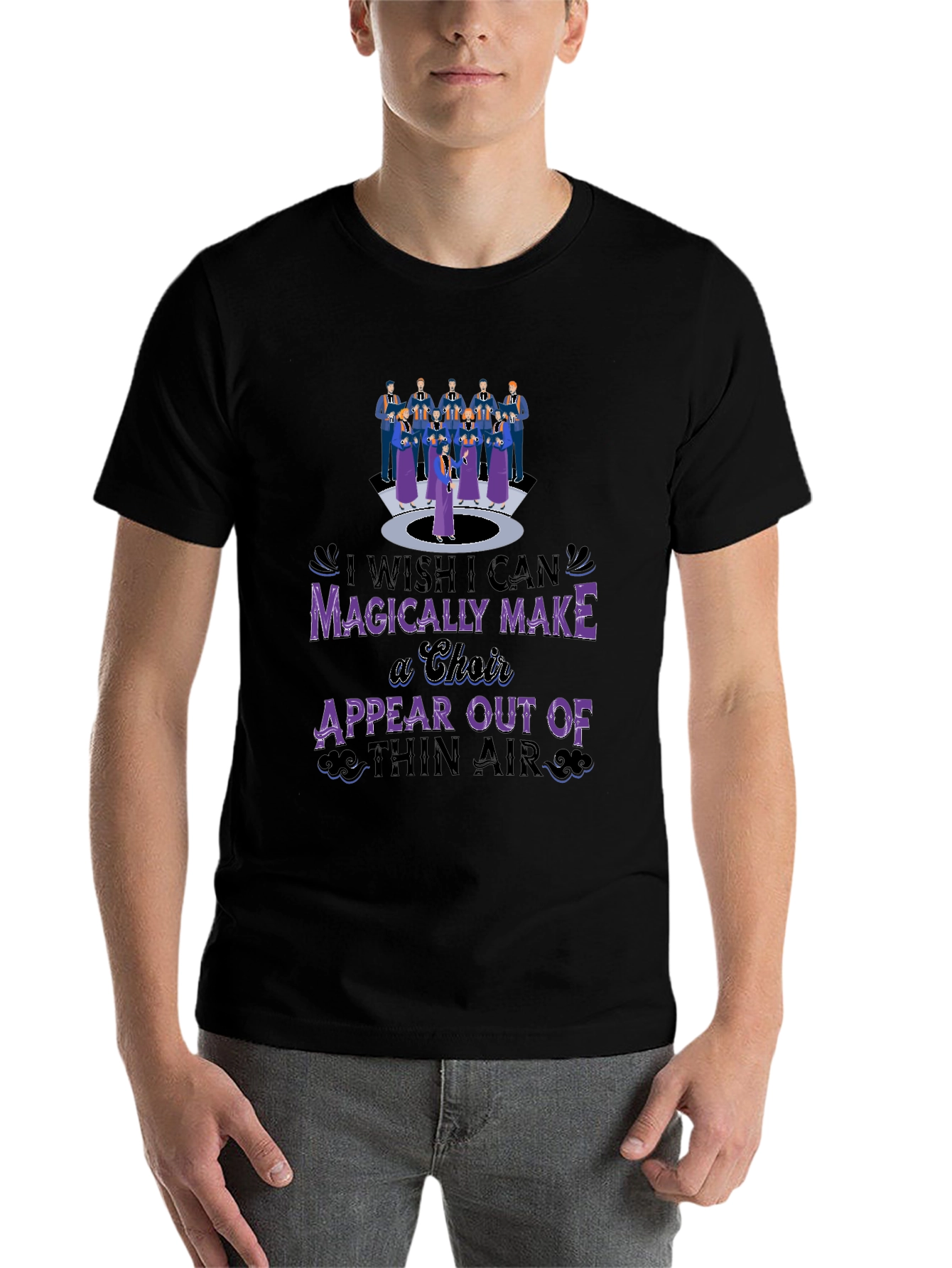 Black Magical Choir T-Shirt - Music Lover's Tee view 7