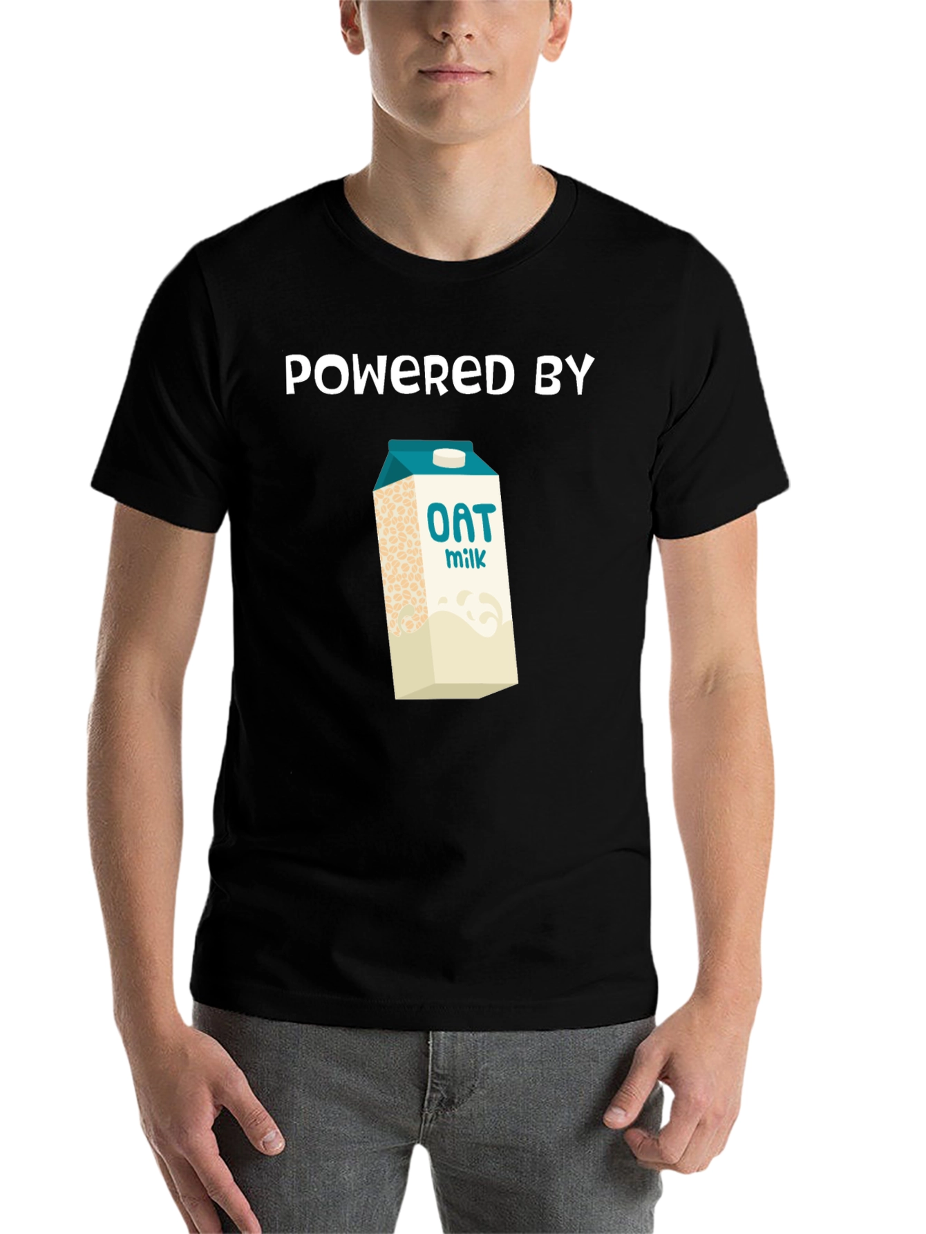 Powered By Oat Milk Graphic Tee - Vegan Shirt - 7