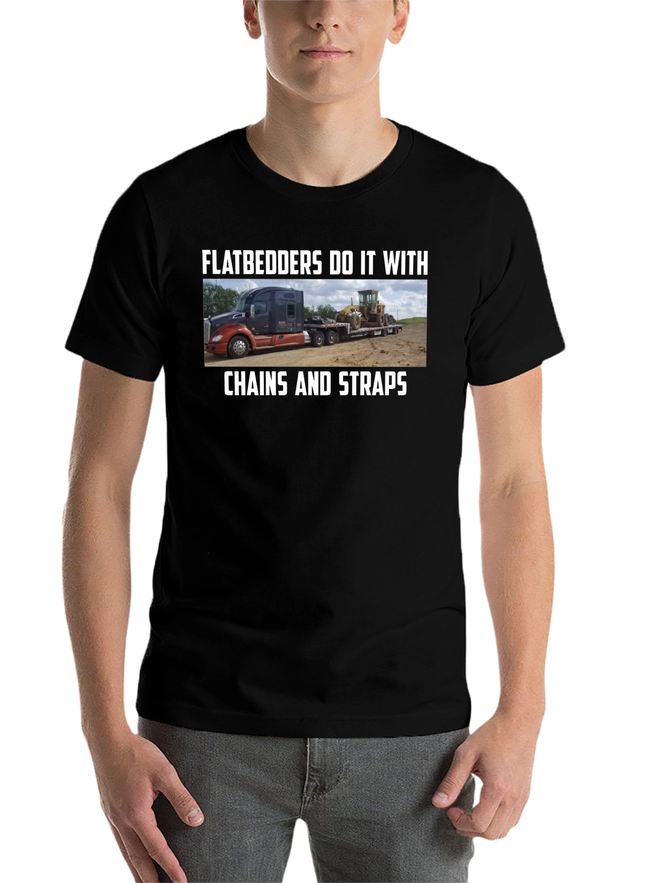 Black Flatbedders Do It With Chains And Straps T-Shirt view 7