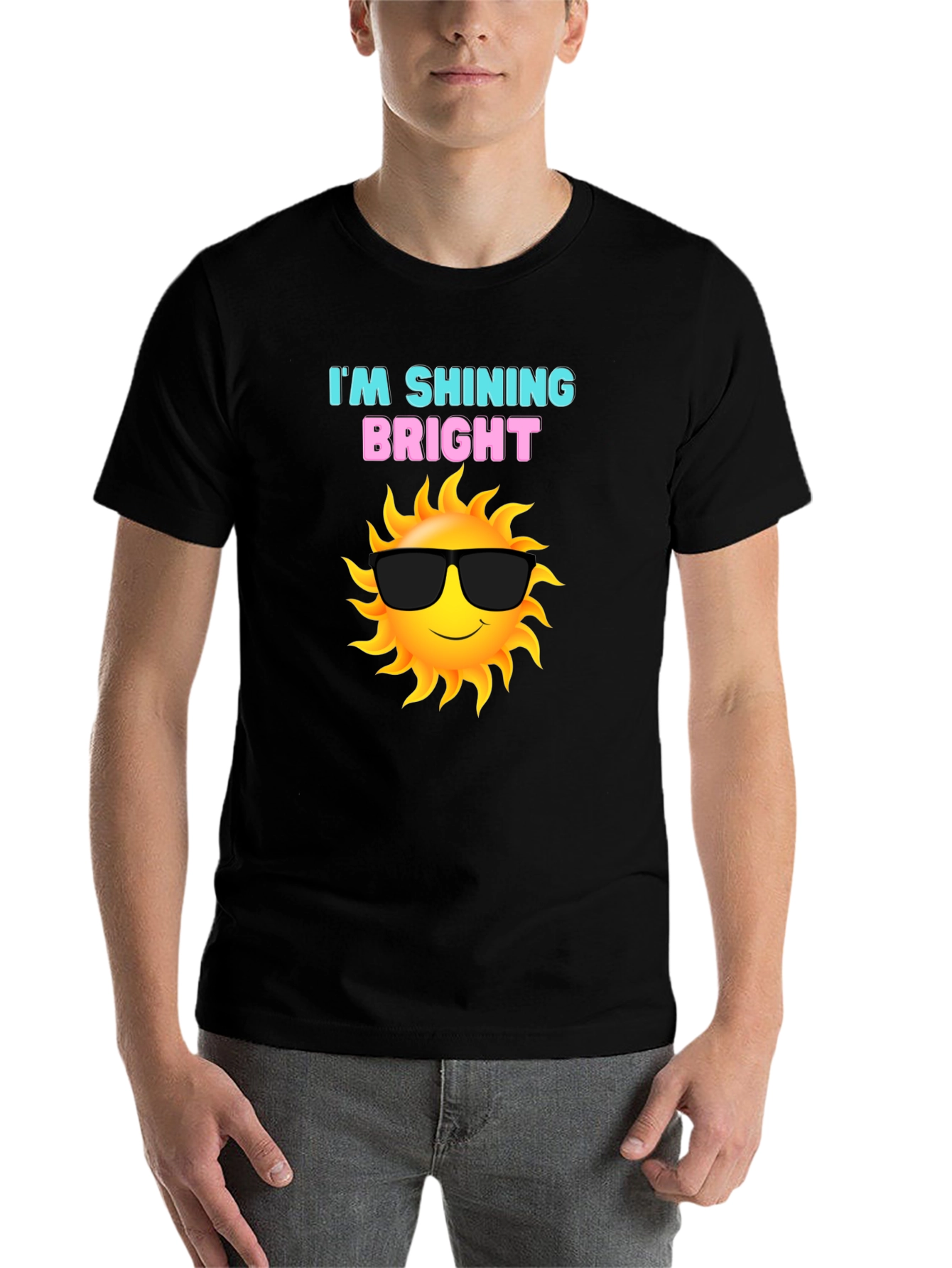 Black Shining Bright Sun Graphic Tee - Black view 7