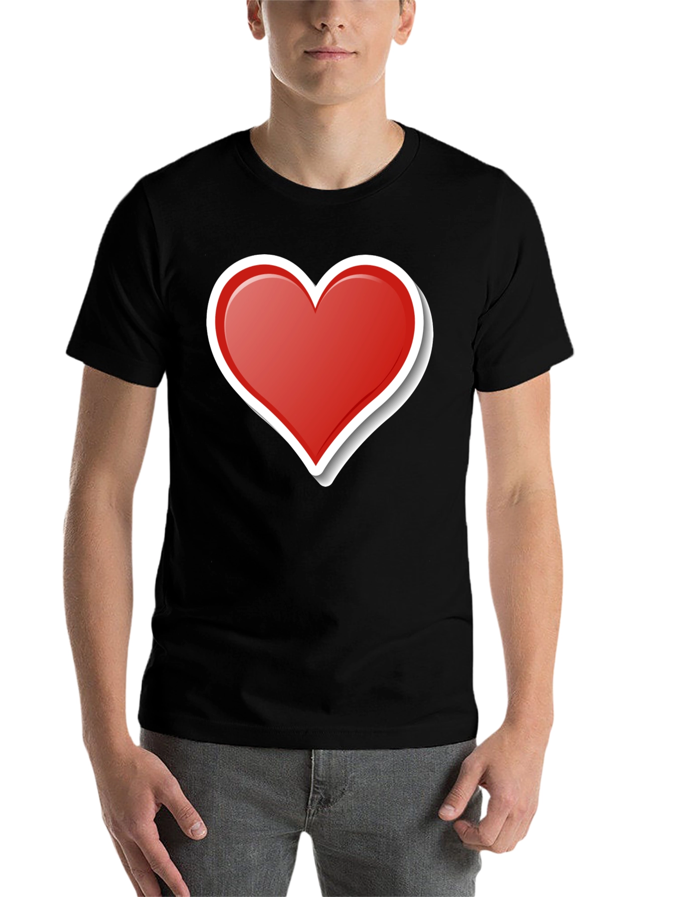 Black Heart Graphic T-Shirt - Stylish Black Tee view 7