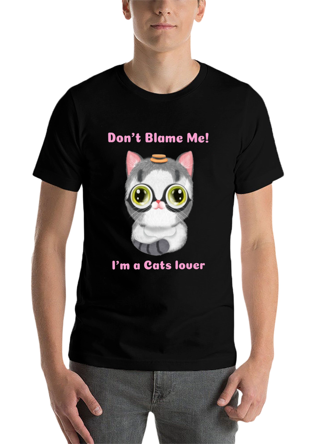 Black Don't Blame Me, I'm A Cats Lover T-Shirt view 7