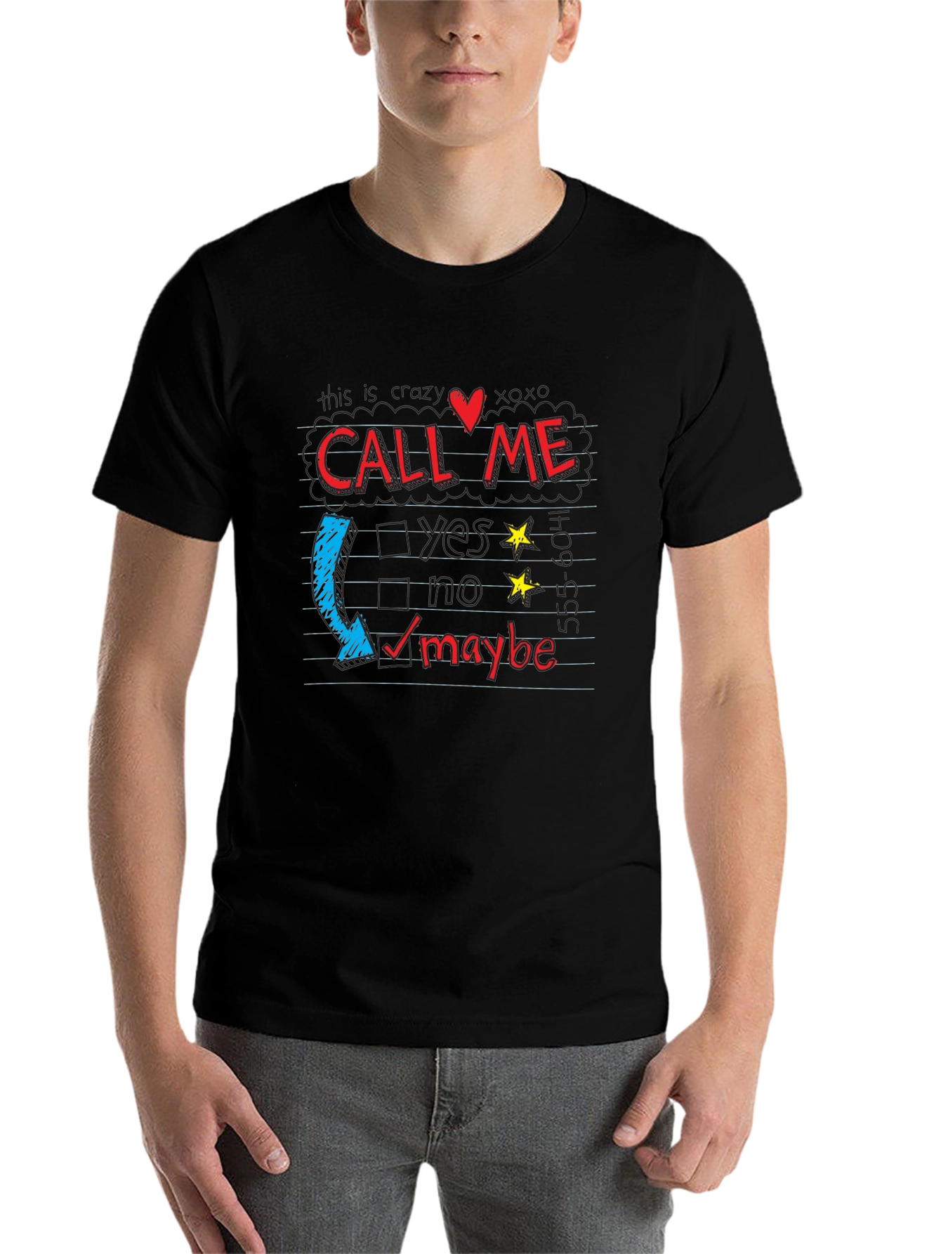 Black Call Me Maybe Graphic Tee view 7