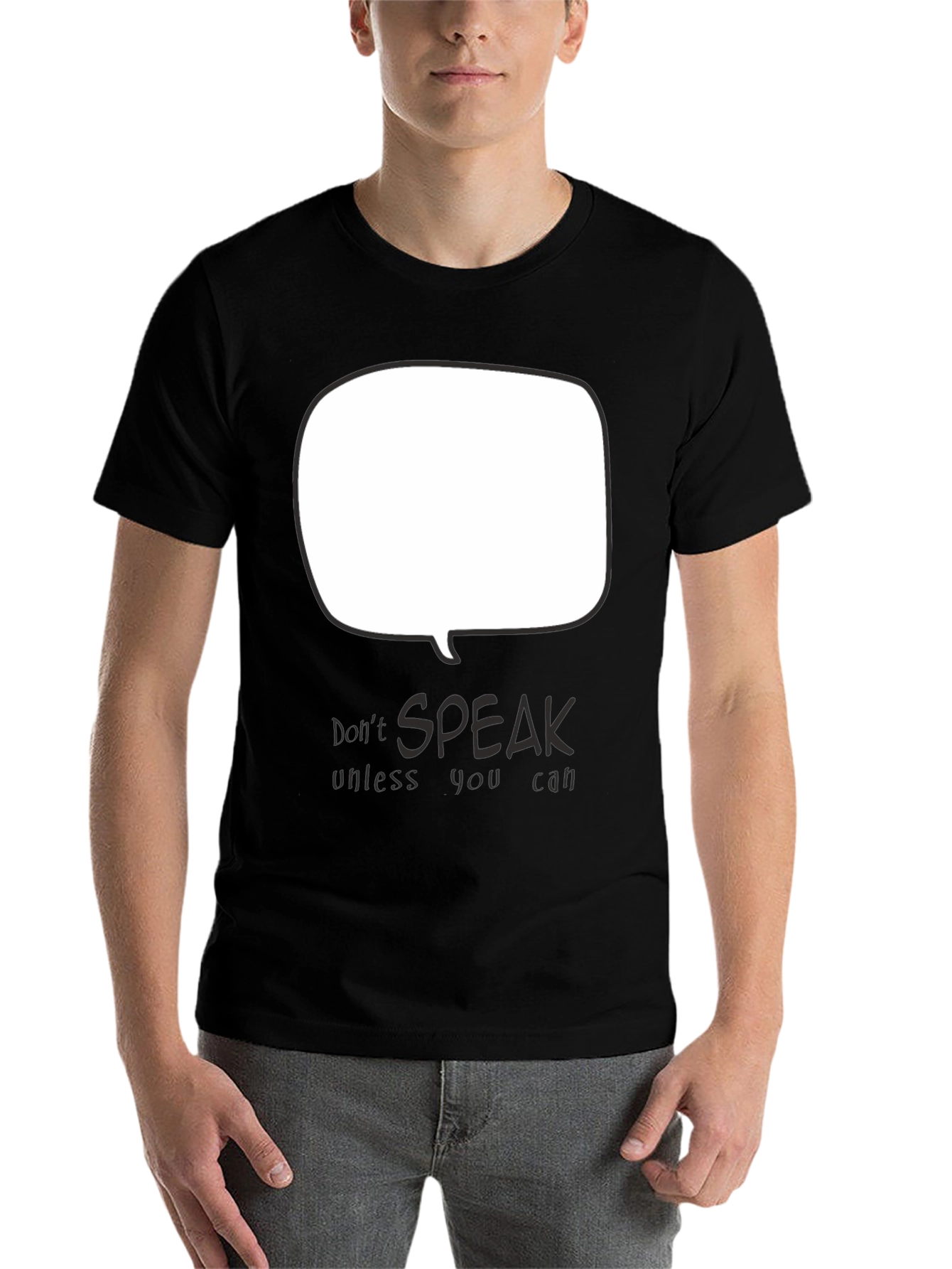Black Don't Speak Graphic Tee - Black view 7