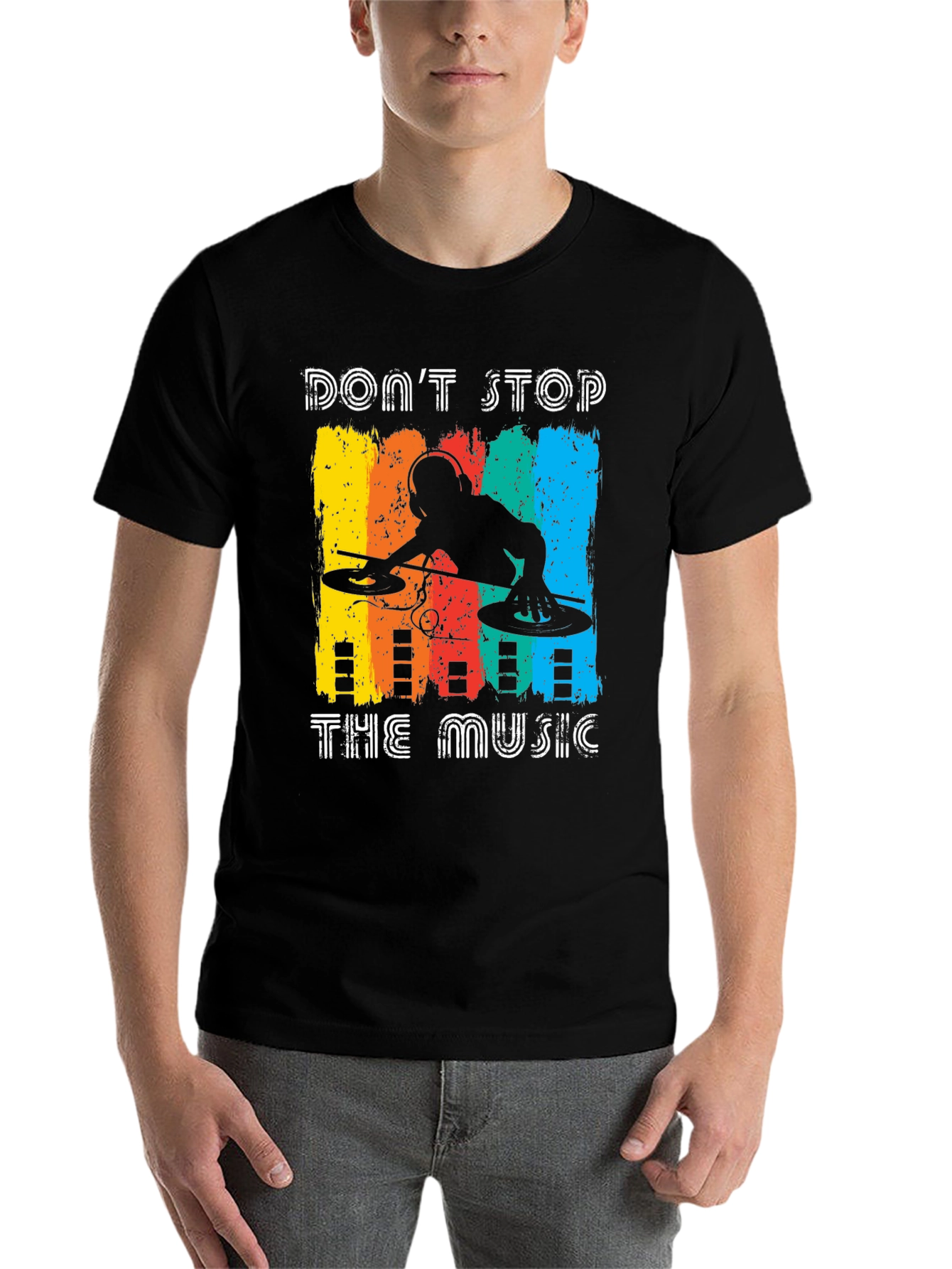 Black Don't Stop The Music Graphic Tee view 7