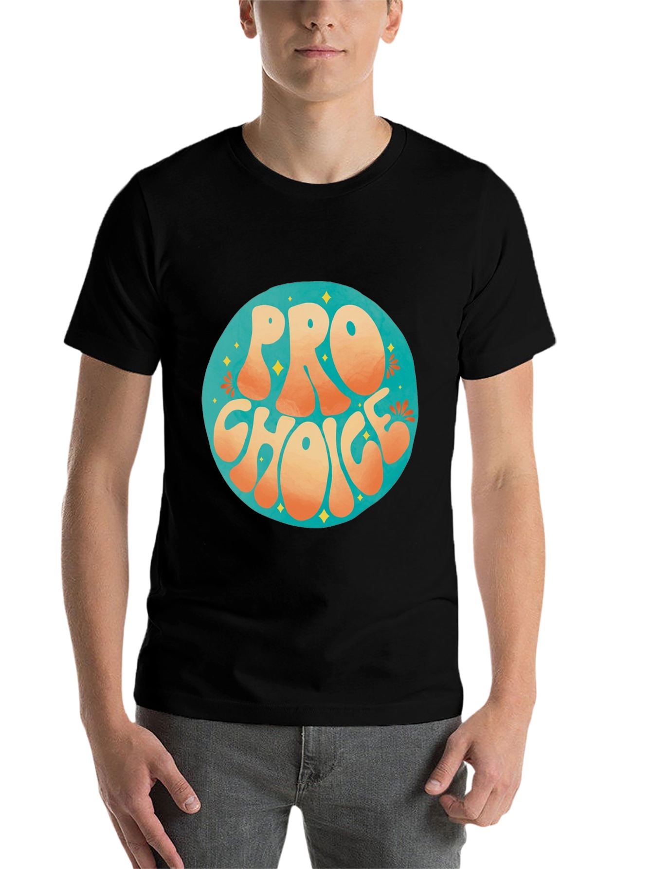 Pro Choice Retro Graphic Tee - Black Cotton T-Shirt - 7