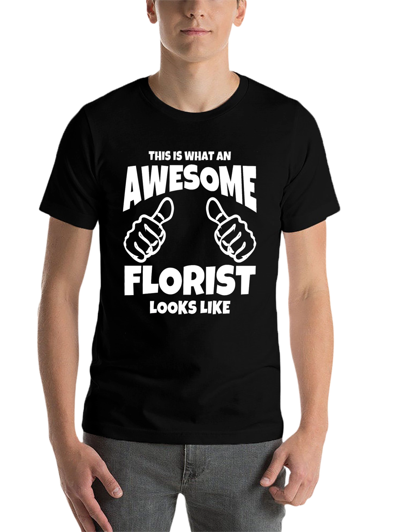 Black Awesome Florist T-Shirt - Gift for Florists view 7