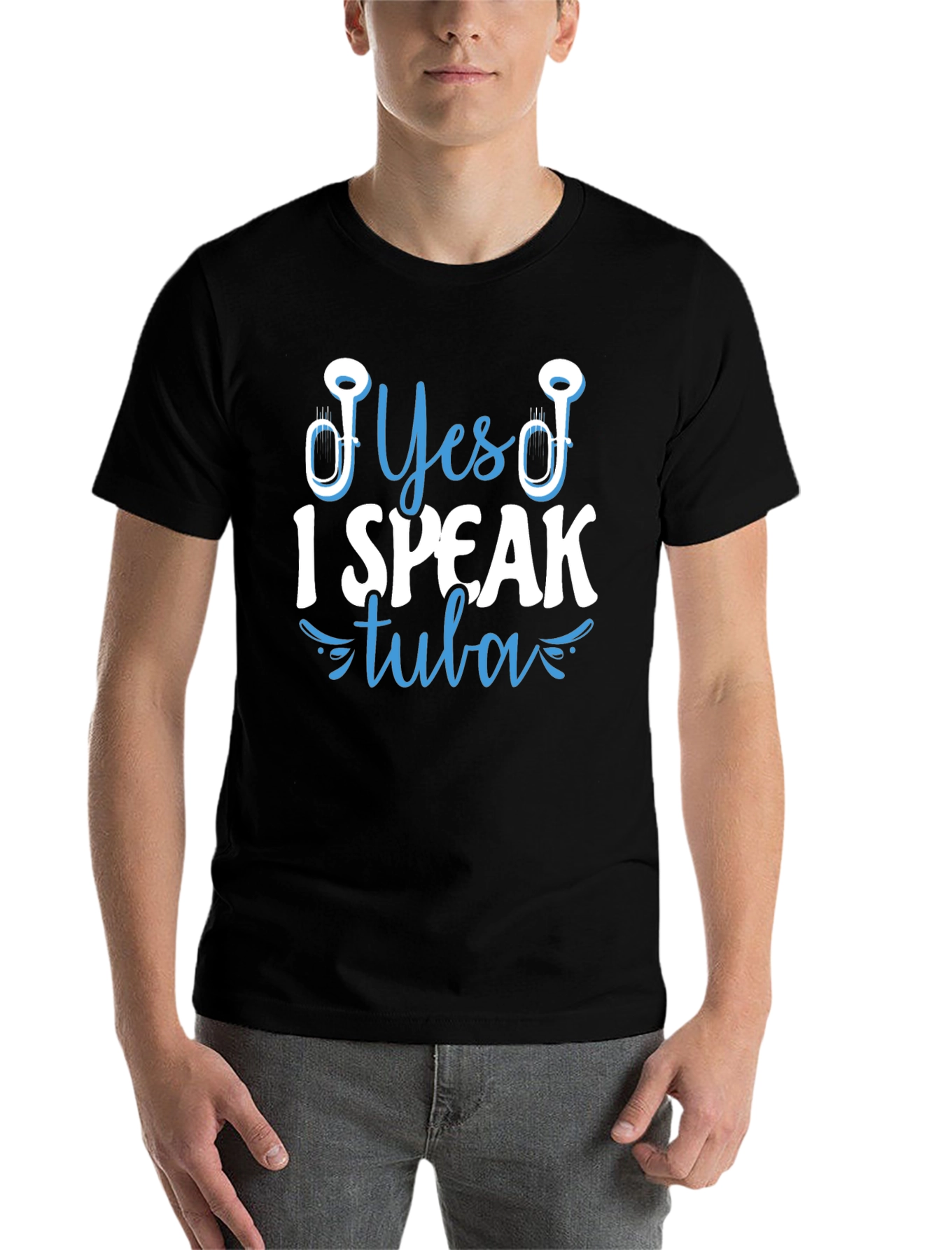 Black Yes I Speak Tuba T-Shirt - Musical Instrument Tee view 7