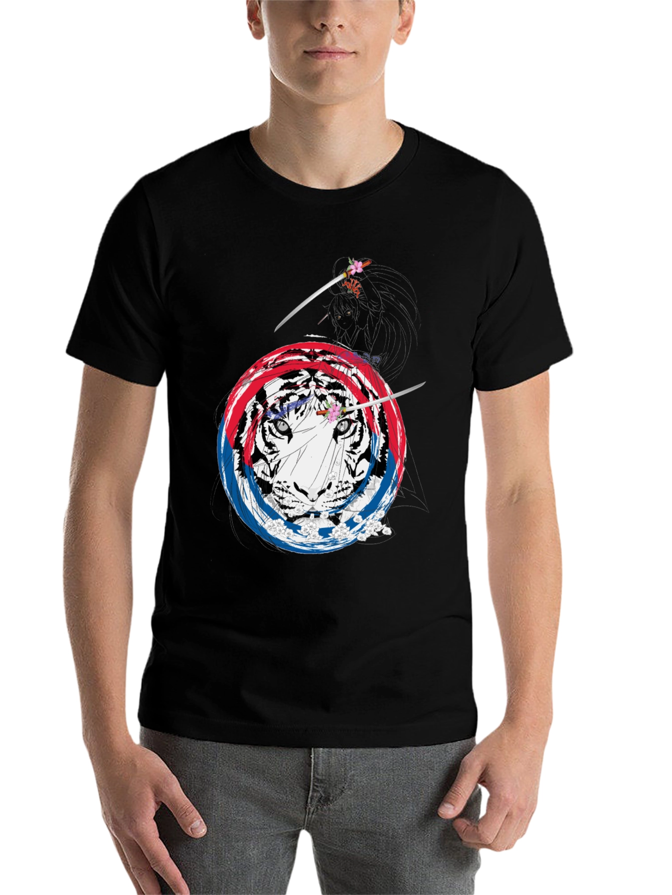 Black Tiger Samurai Graphic Tee - Unique Design view 7