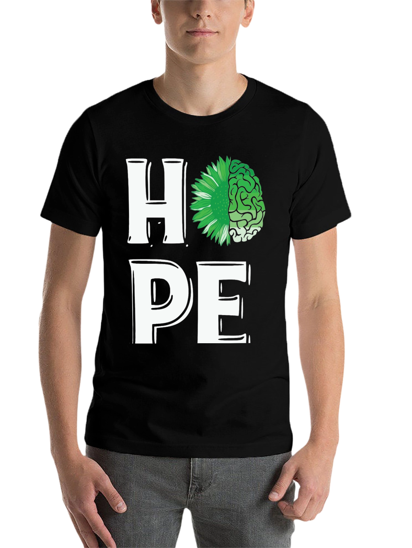 Black Hope Mental Health Awareness T-Shirt view 7