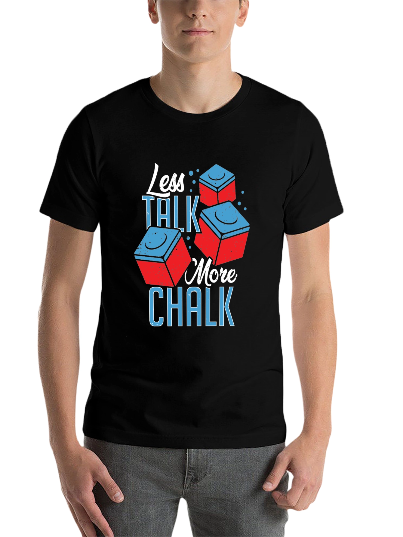 Less Talk More Chalk T-Shirt Pool Billiards  - 7