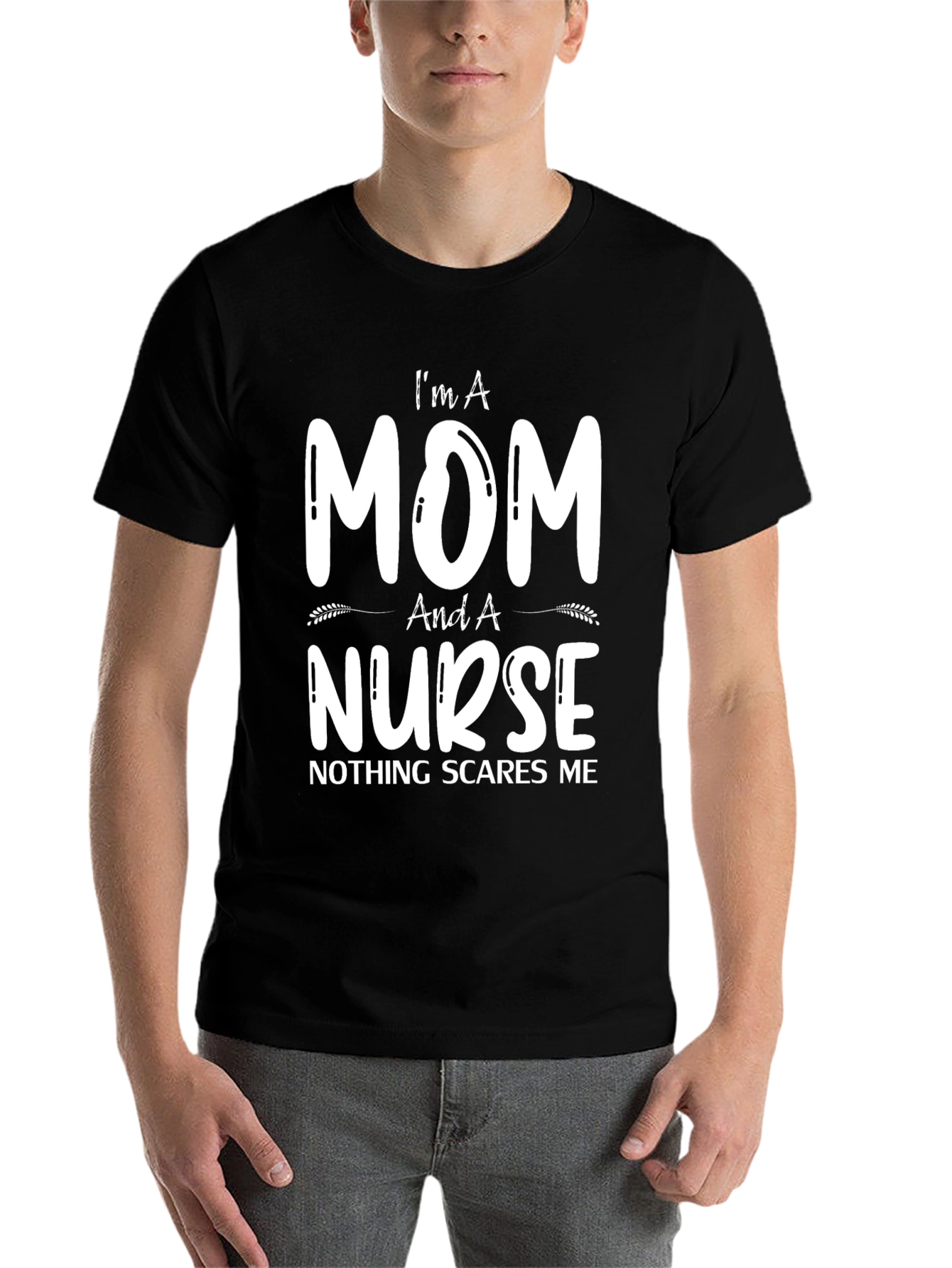 Black I'm A Mom And A Nurse T-Shirt view 7