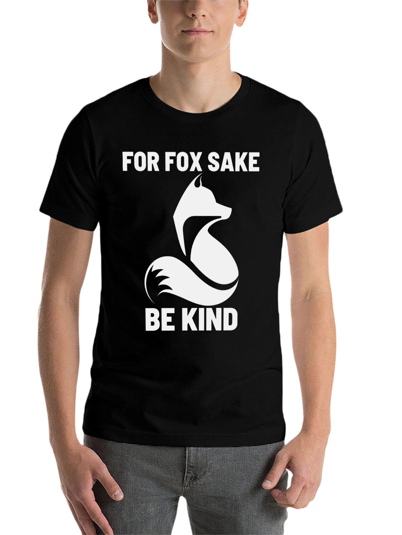 Black For Fox Sake Be Kind Graphic Tee view 7