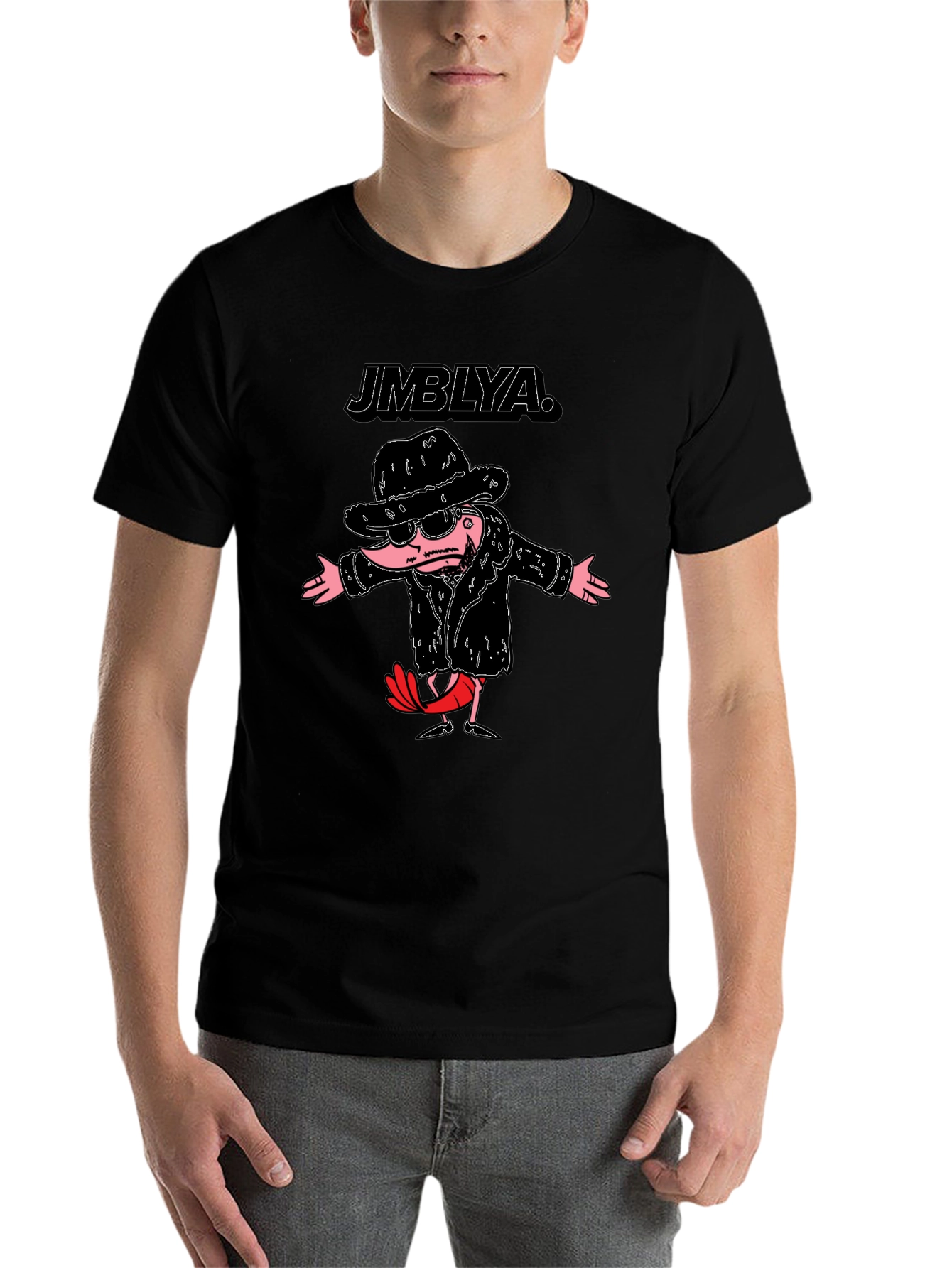 Black JMBLYA Graphic T-Shirt - Quirky Cartoon Tee view 7