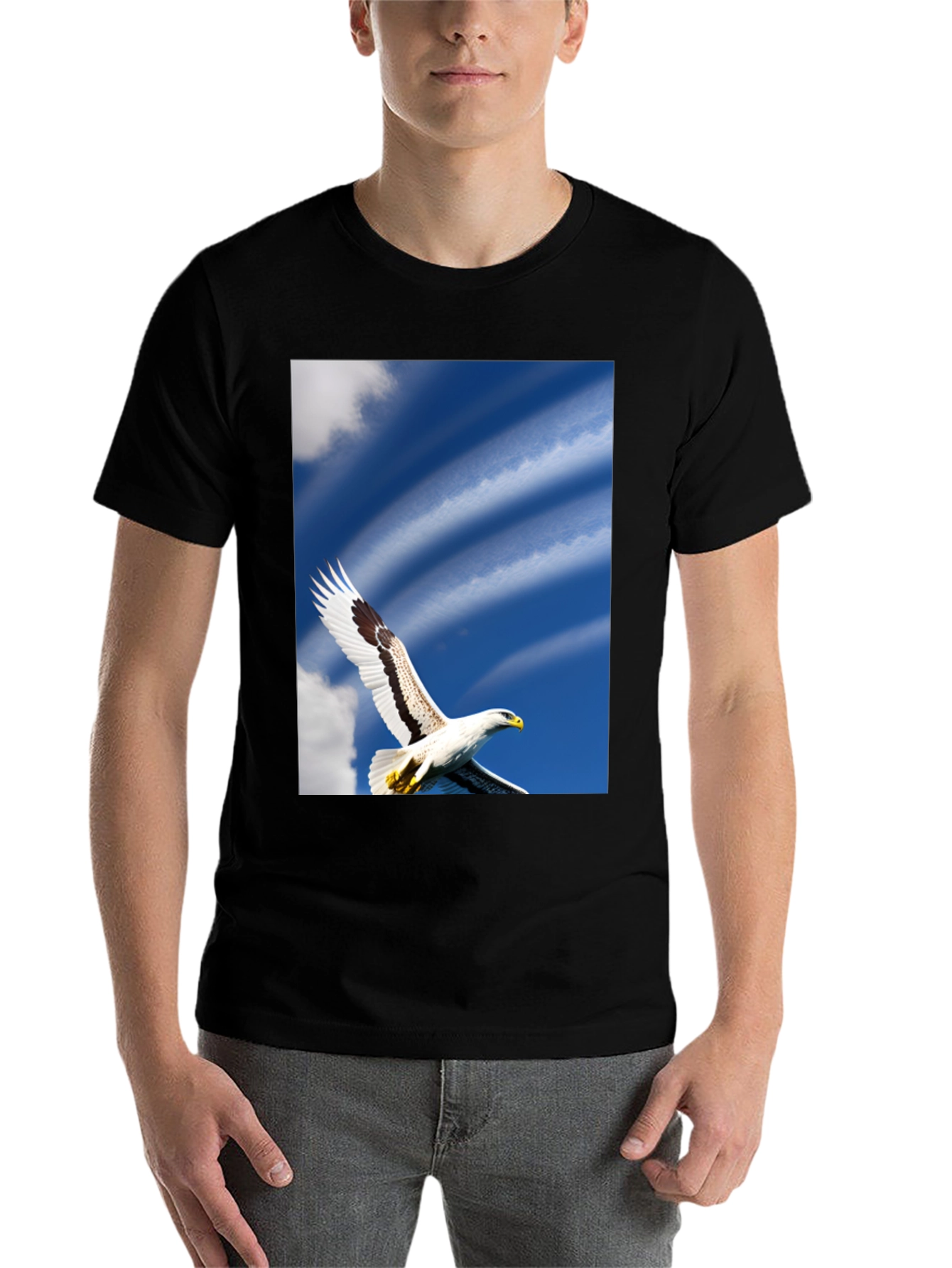 Black Eagle Sky Graphic Tee - Soaring Freedom view 7