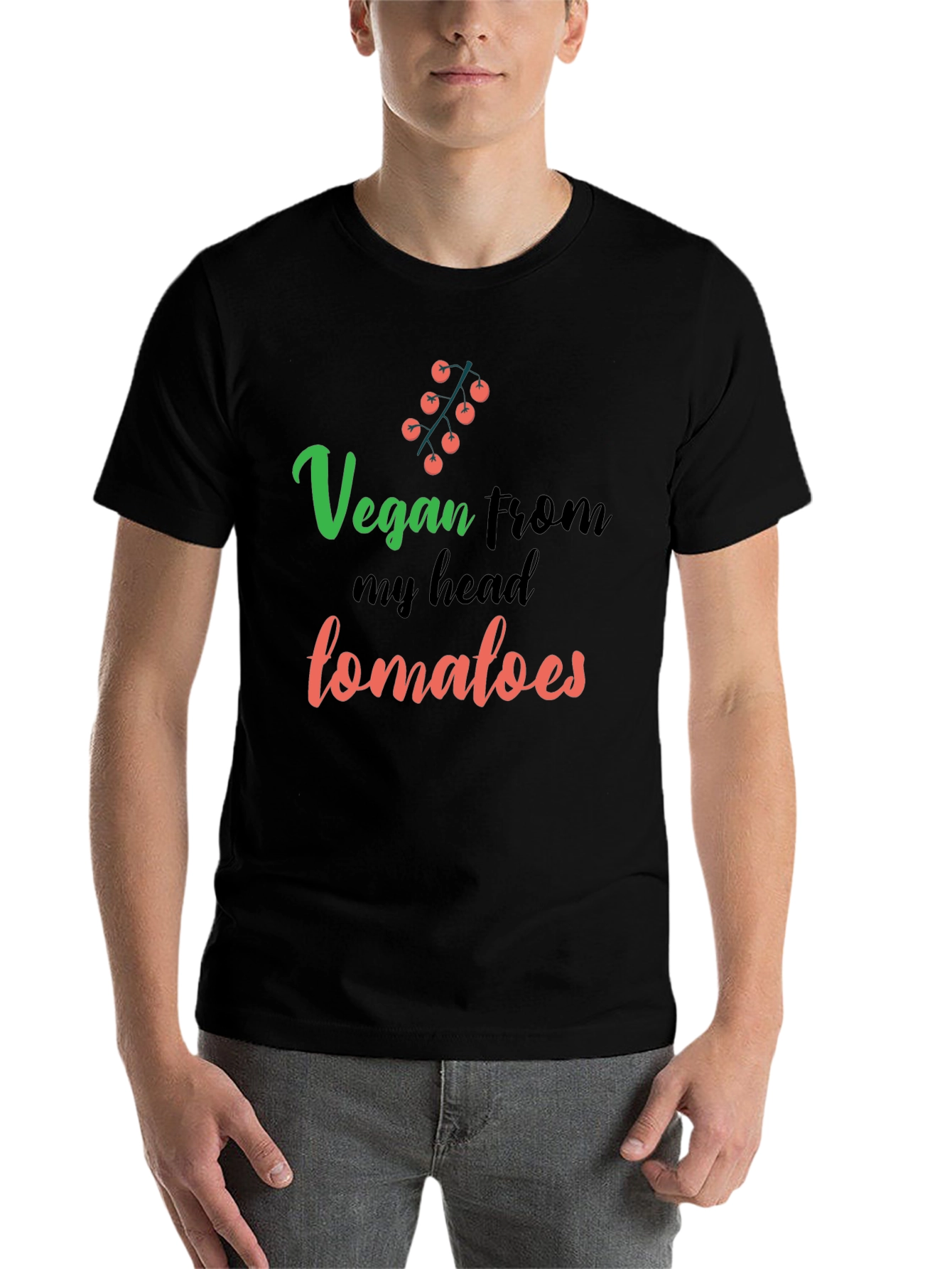 Vegan From My Head Tomatoes Graphic T-Shirt - 7