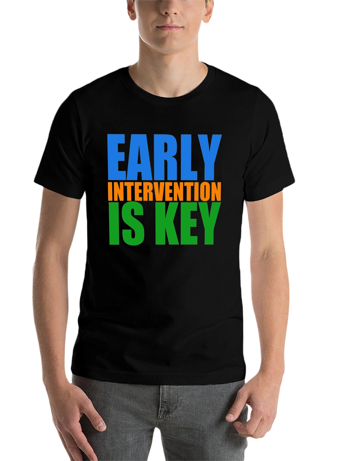 Black Early Intervention is Key T-Shirt view 7