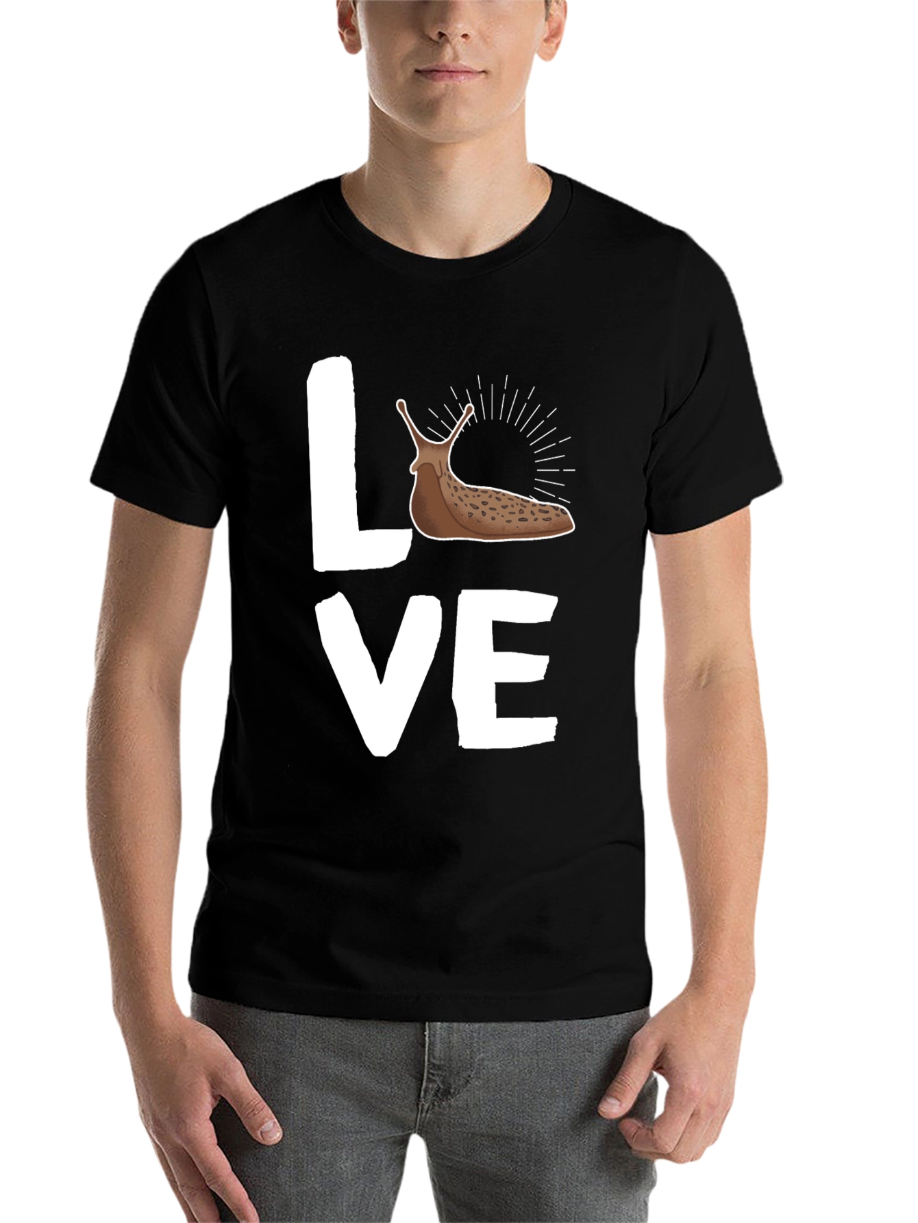 Black Love Slug Graphic T-Shirt view 7