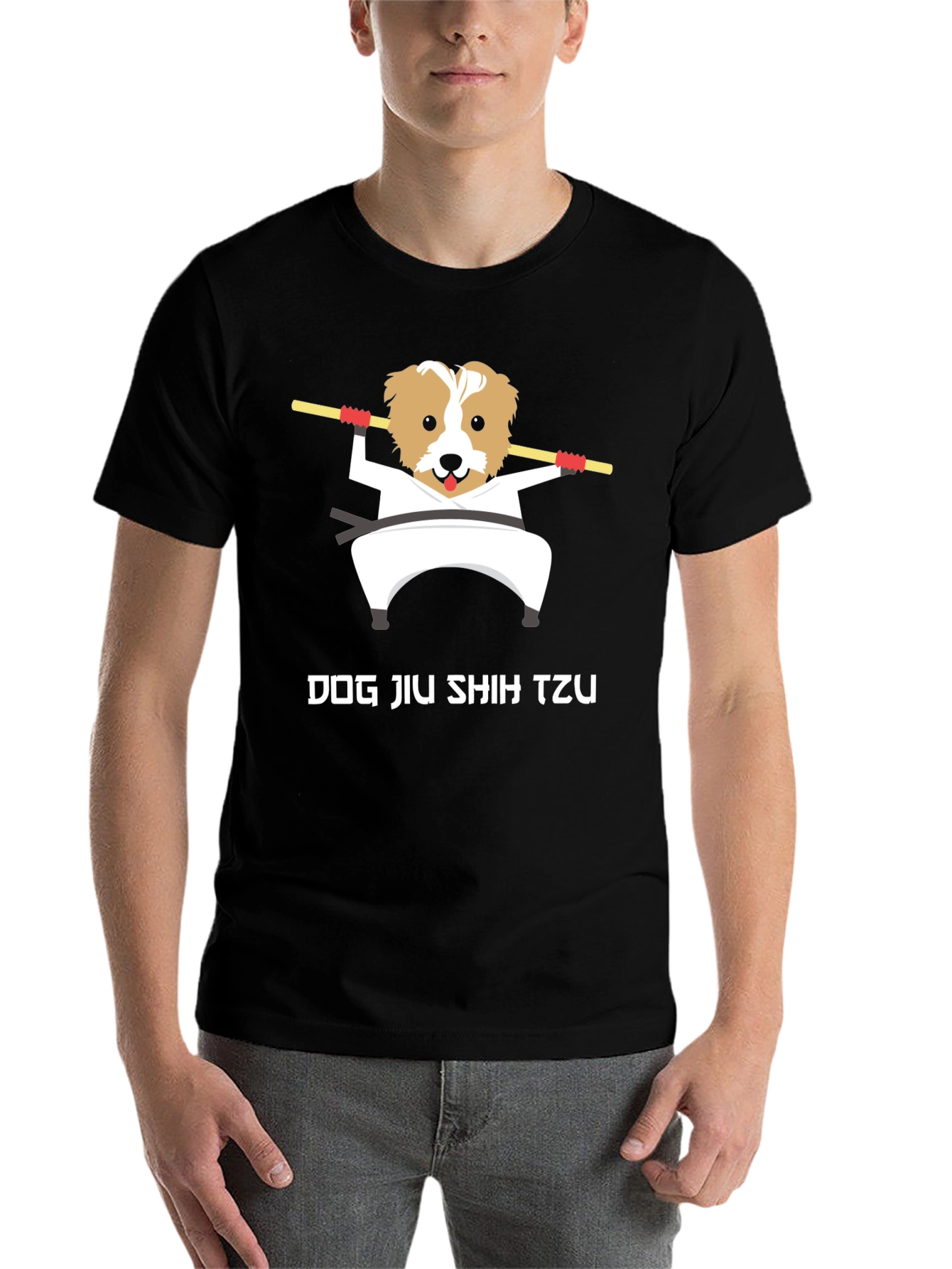 Black Dog Jiu Shih Tzu T-Shirt - Martial Arts view 7