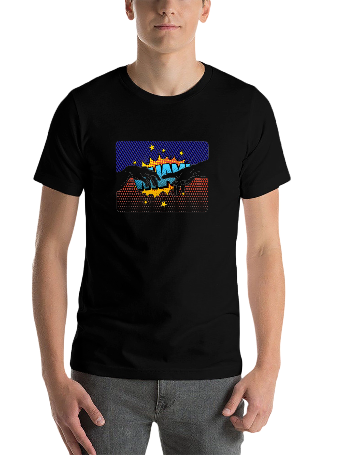 Pop Art Creation Black T-Shirt - 7