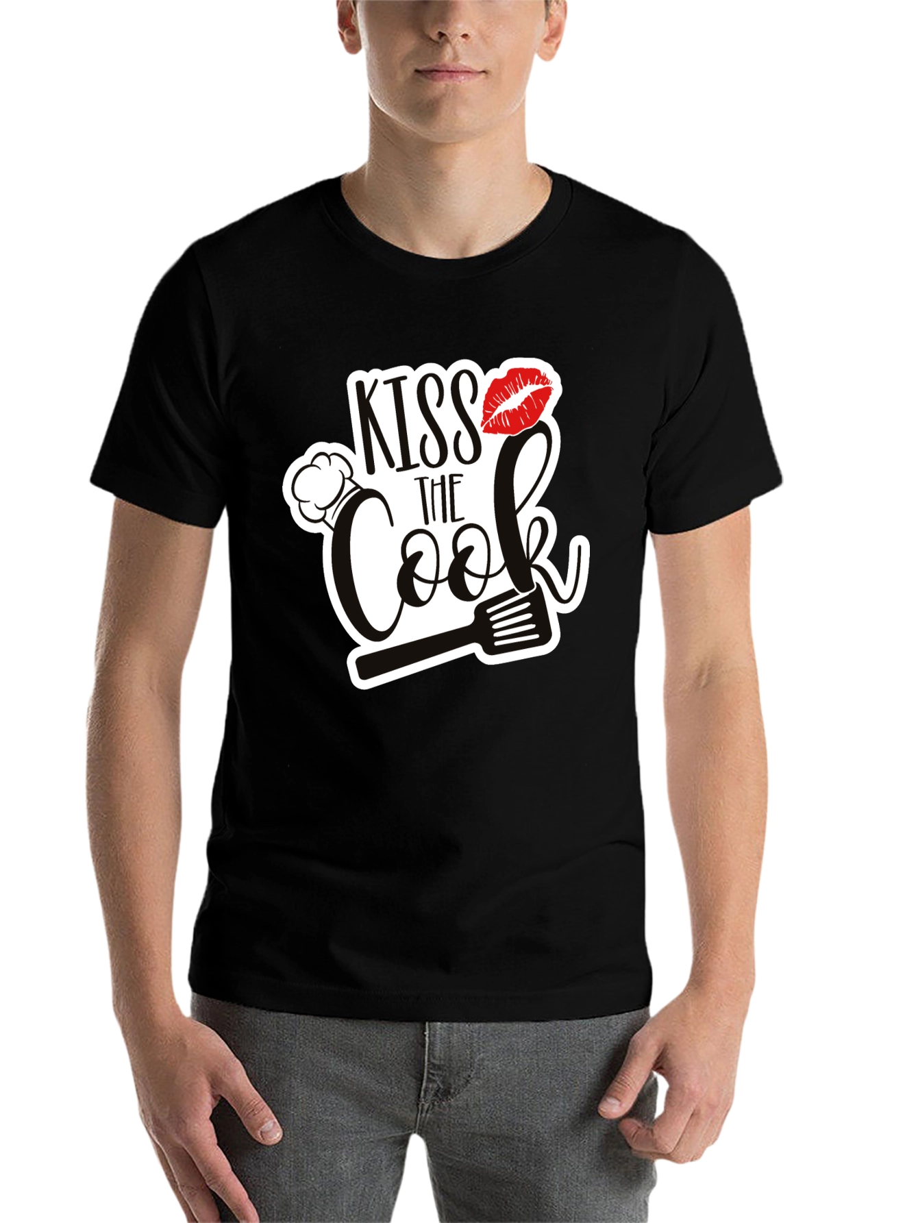 Black Kiss The Cook Black Graphic Tee view 7