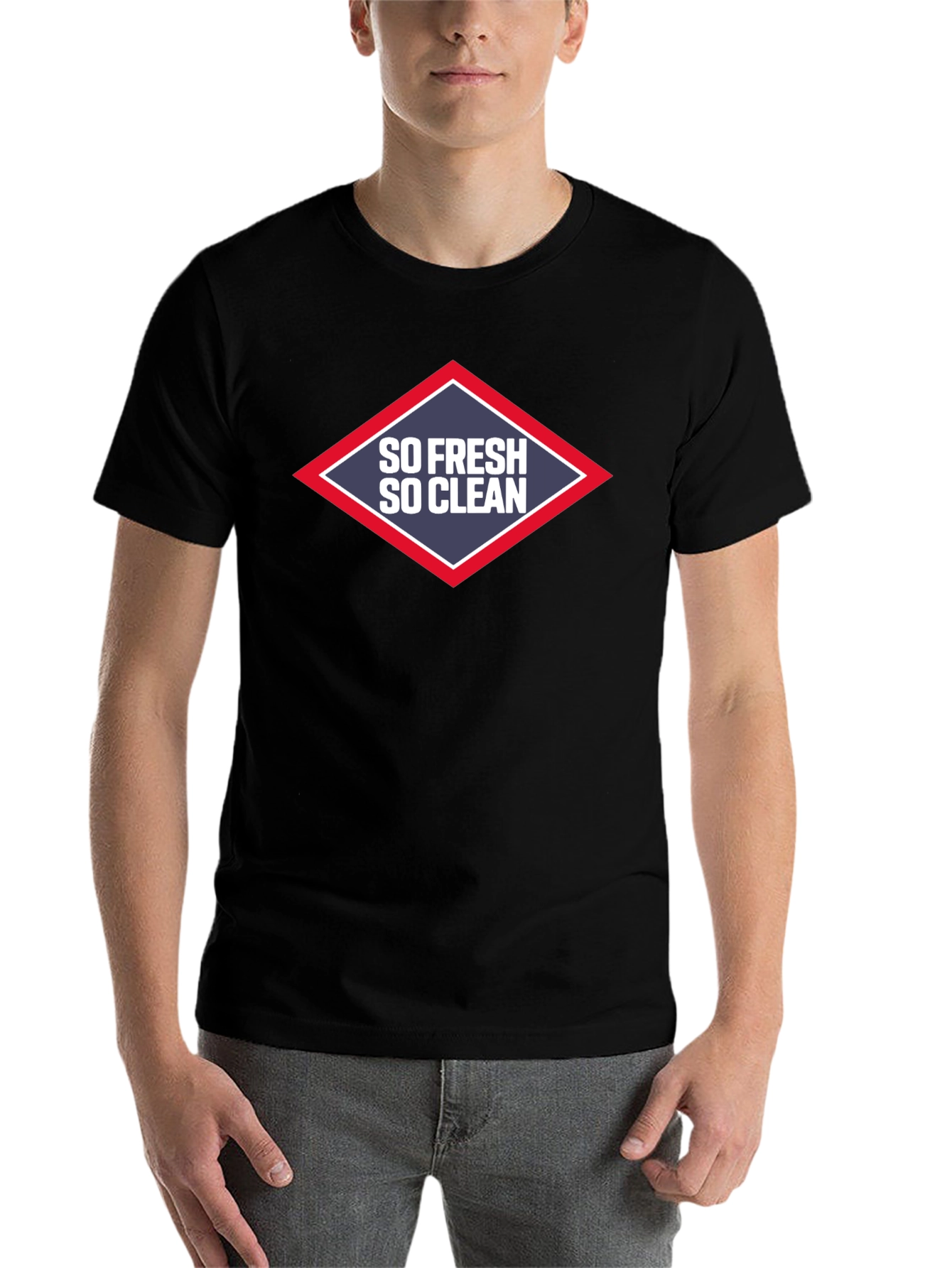 Black So Fresh So Clean Graphic Tee - Classic Black T-Shirt view 7