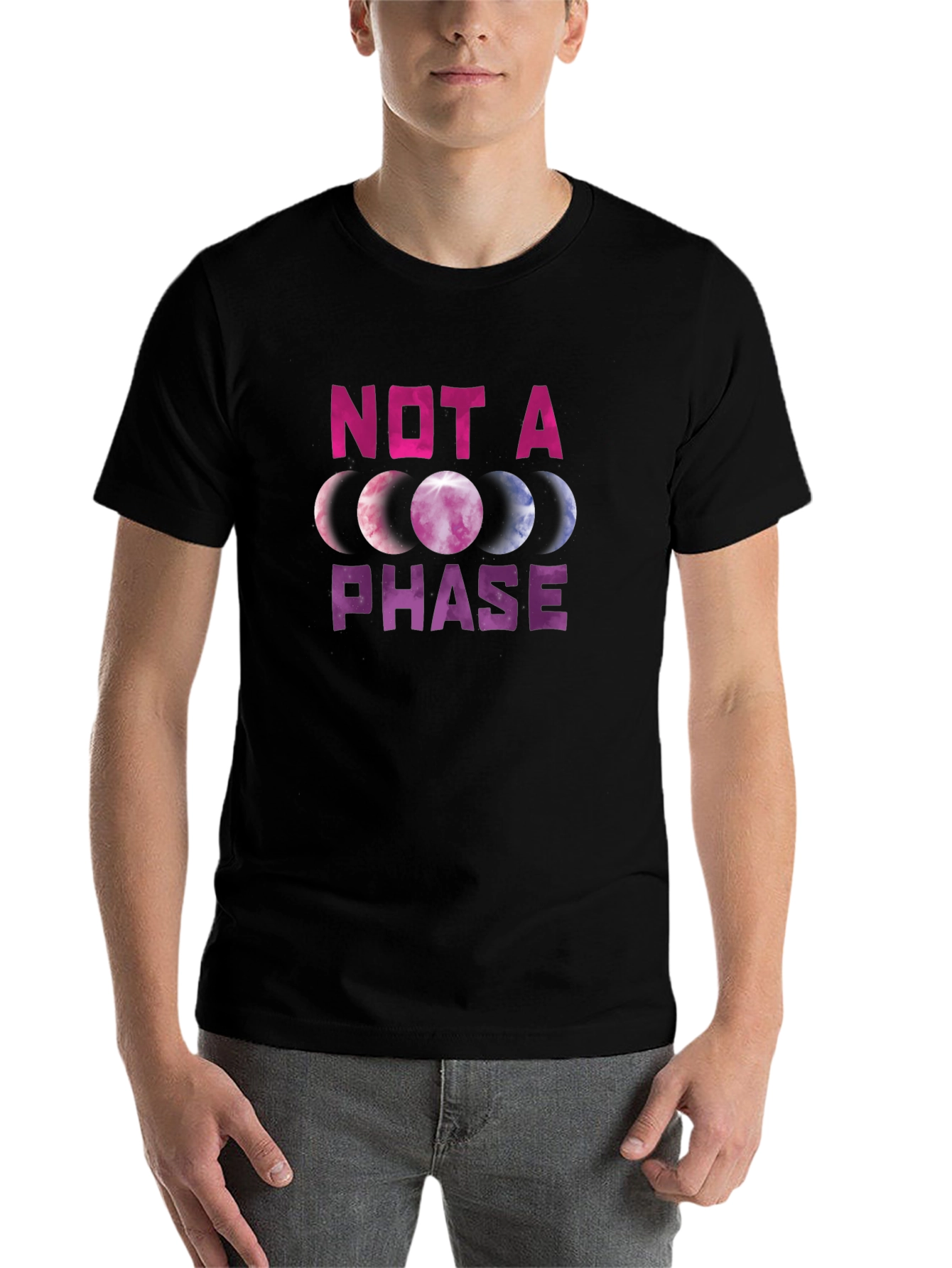 Black Not A Phase Graphic Tee view 7