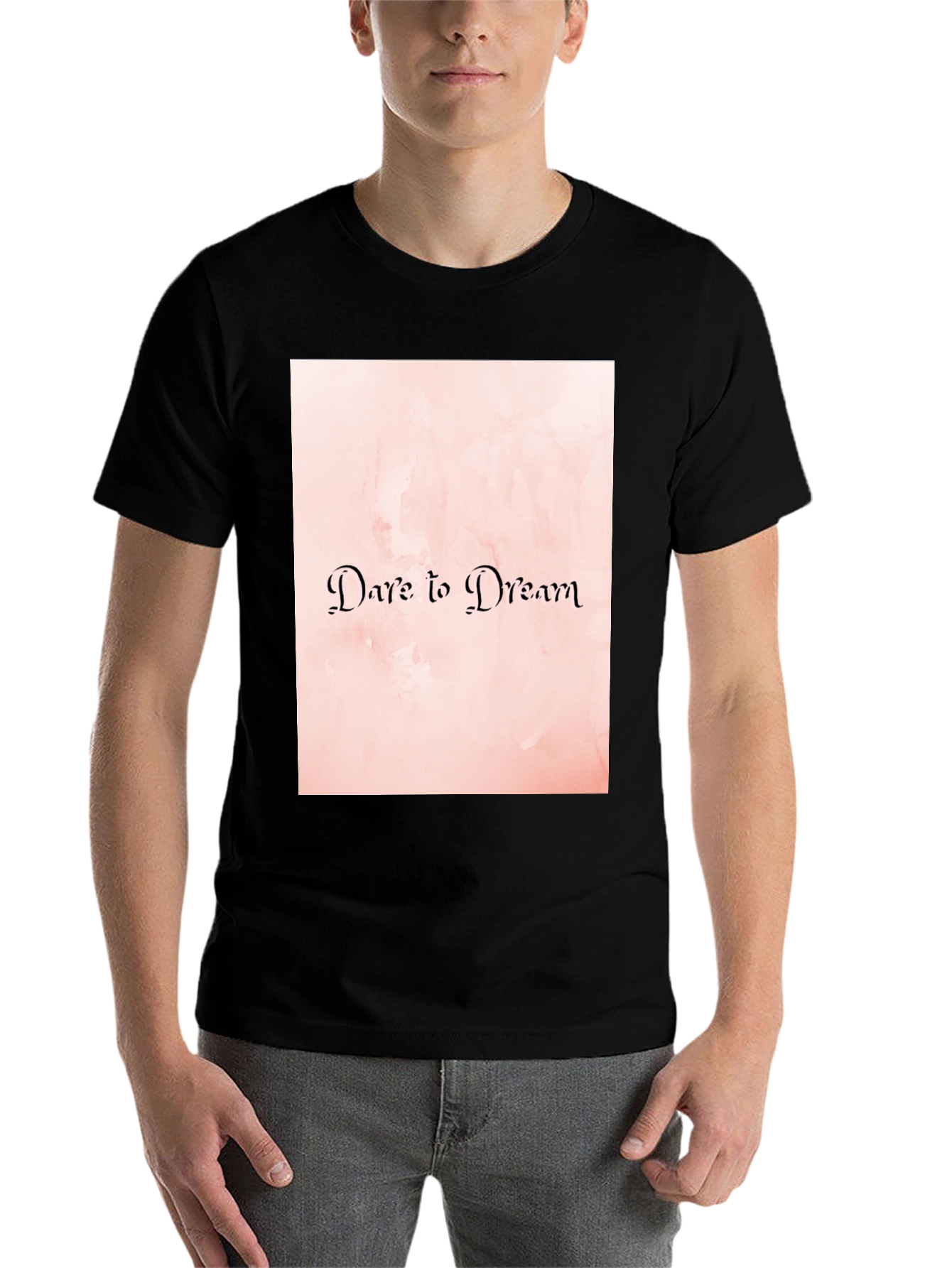 Black Dare to Dream Graphic Tee - Stylish Comfort view 7