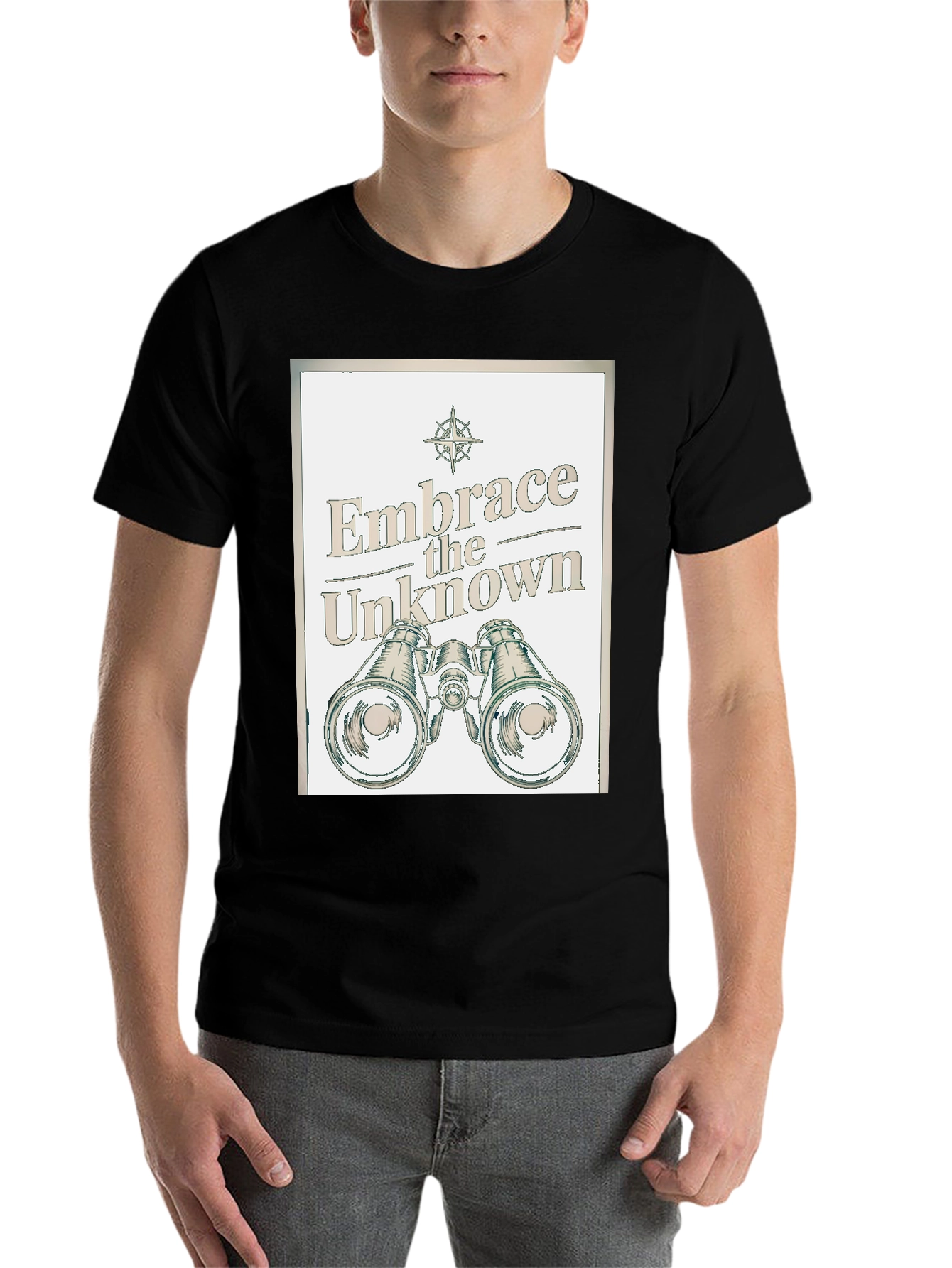 Black Embrace the Unknown Graphic T-Shirt view 7