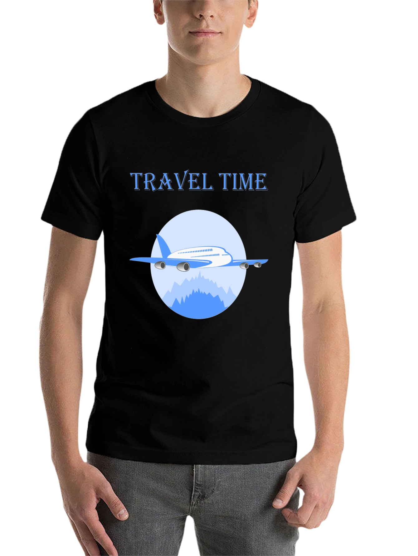 Black Travel Time Graphic Tee view 7