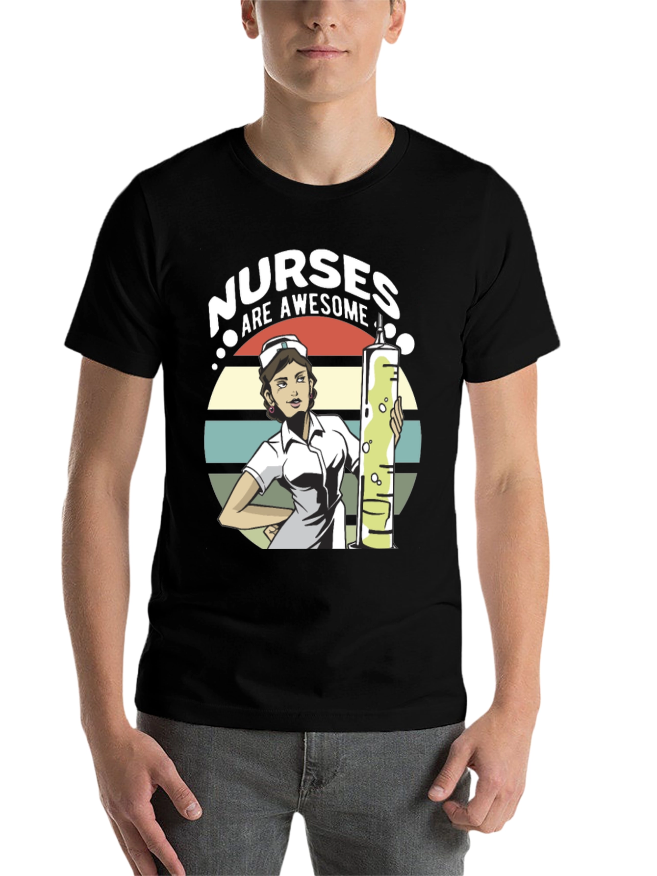 Black Nurses Are Awesome Graphic T-Shirt view 7