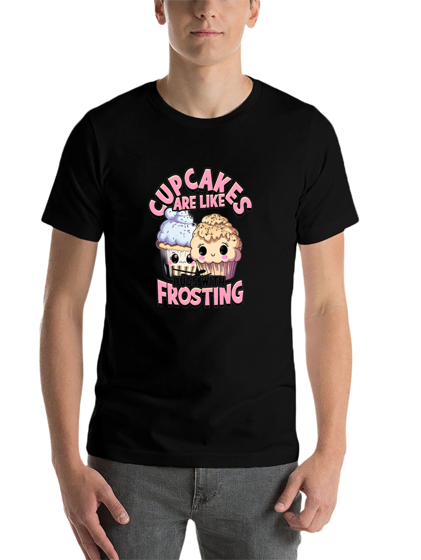 Black Cupcakes Are Like Hugs With Frosting T-Shirt view 7
